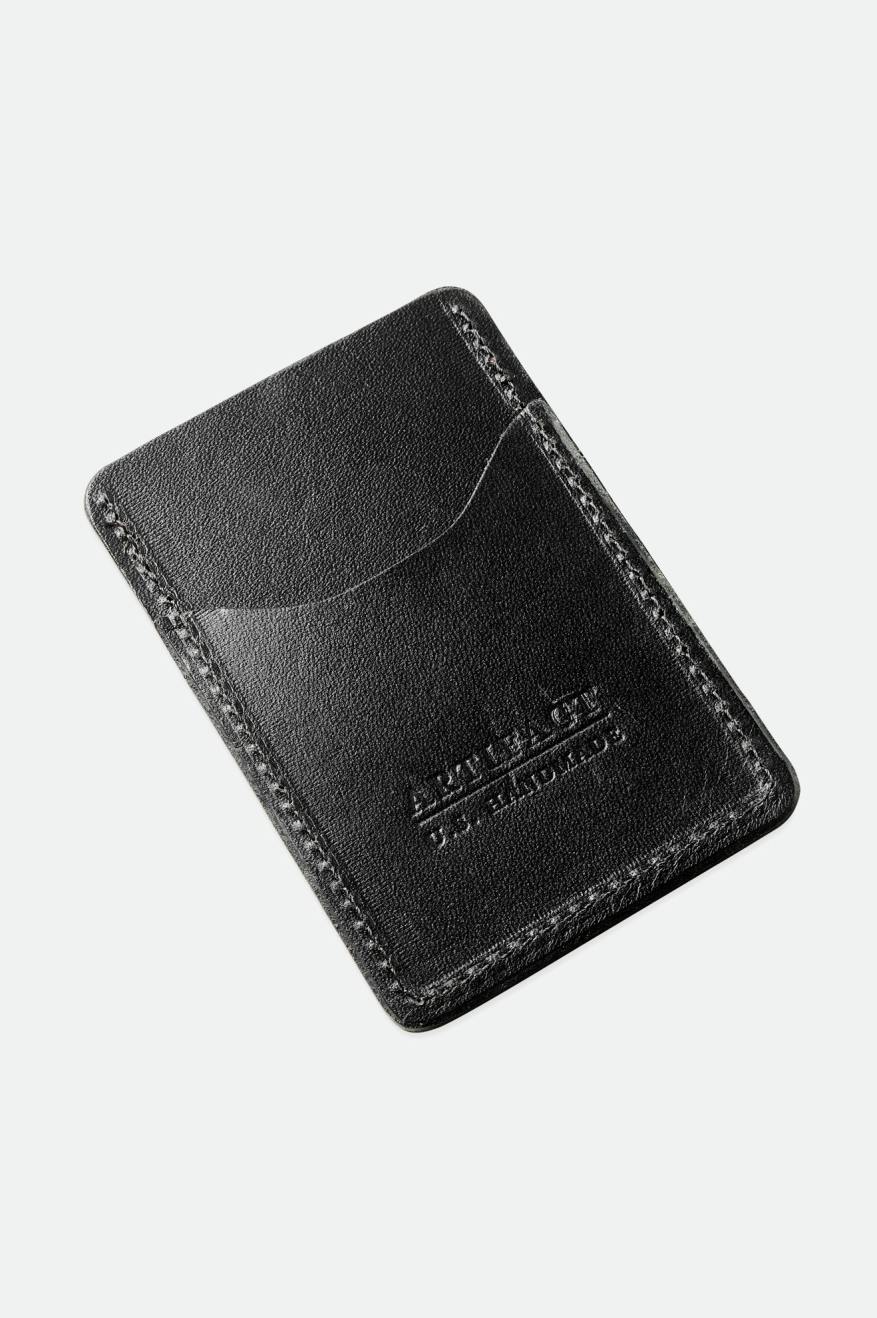 Accesorios Brixton Artifact Cuero Card Holder Wallet Unisex Negros | RQXALC043