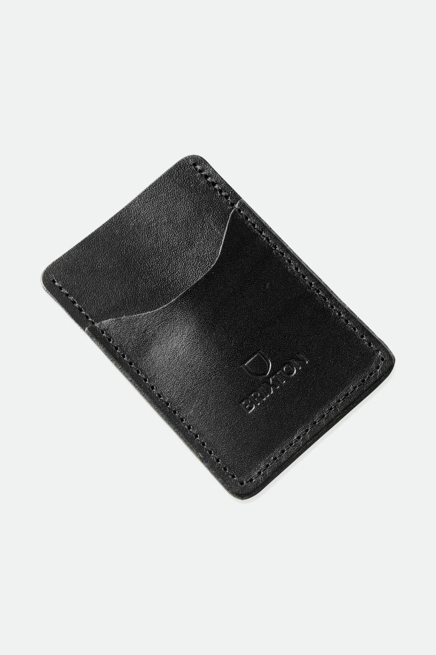 Accesorios Brixton Artifact Cuero Card Holder Wallet Unisex Negros | RQXALC043