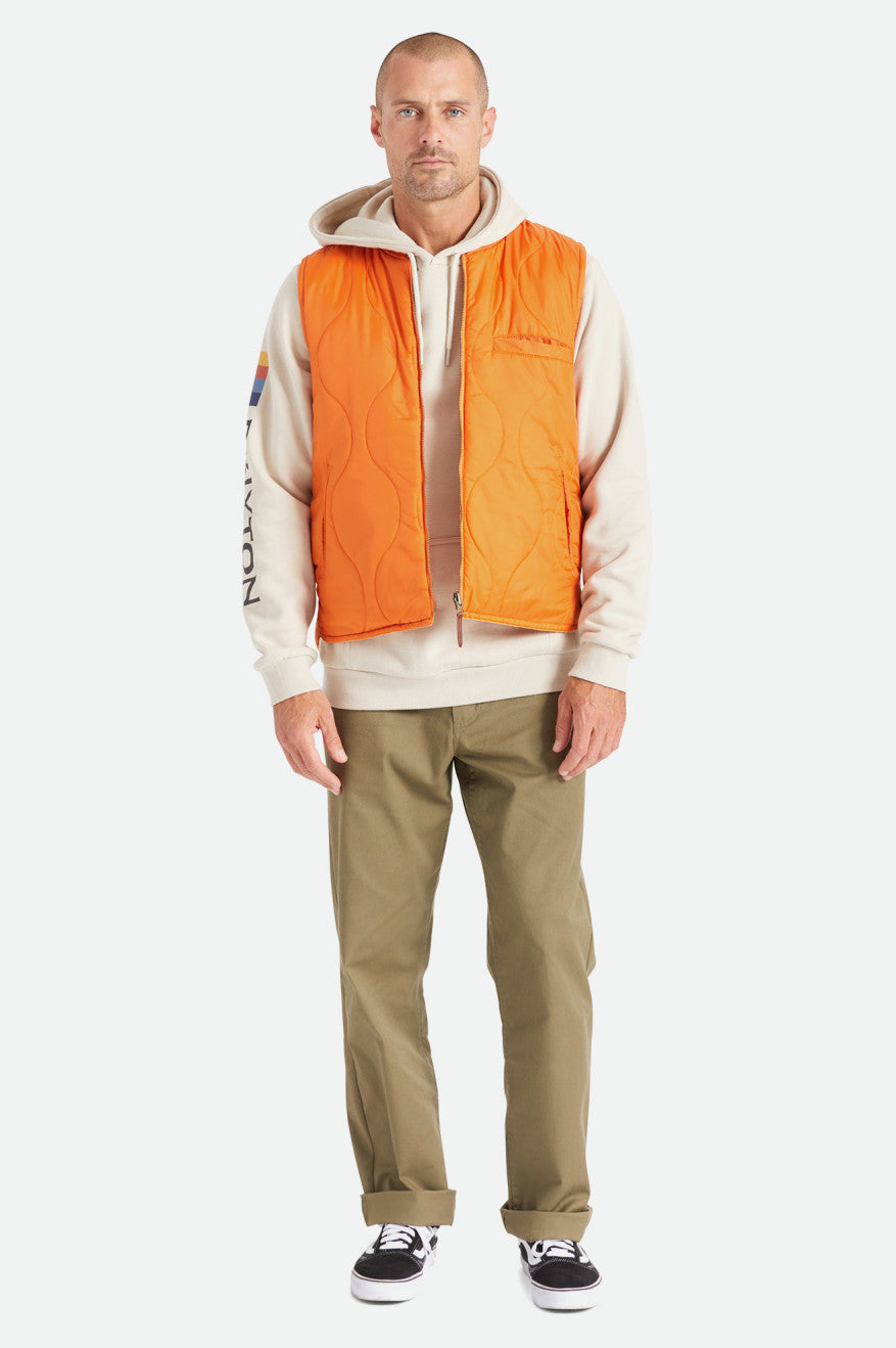 Chaquetas Brixton Abraham Reversible Vest Hombre Naranjas | TCWYLD673