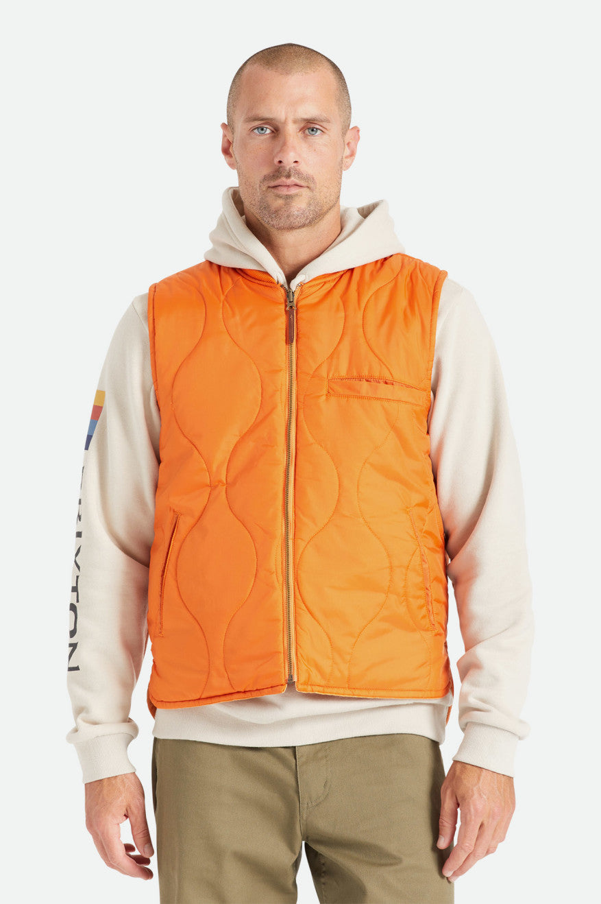 Chaquetas Brixton Abraham Reversible Vest Hombre Naranjas | TCWYLD673