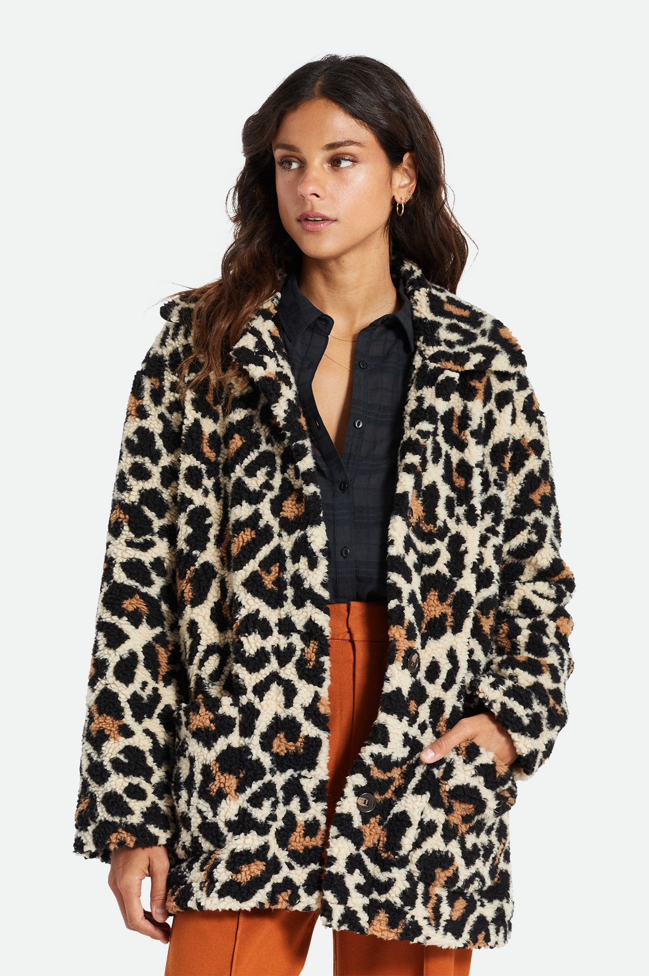 Chaquetas Brixton Bern Mujer Leopardo | KQOTNU178