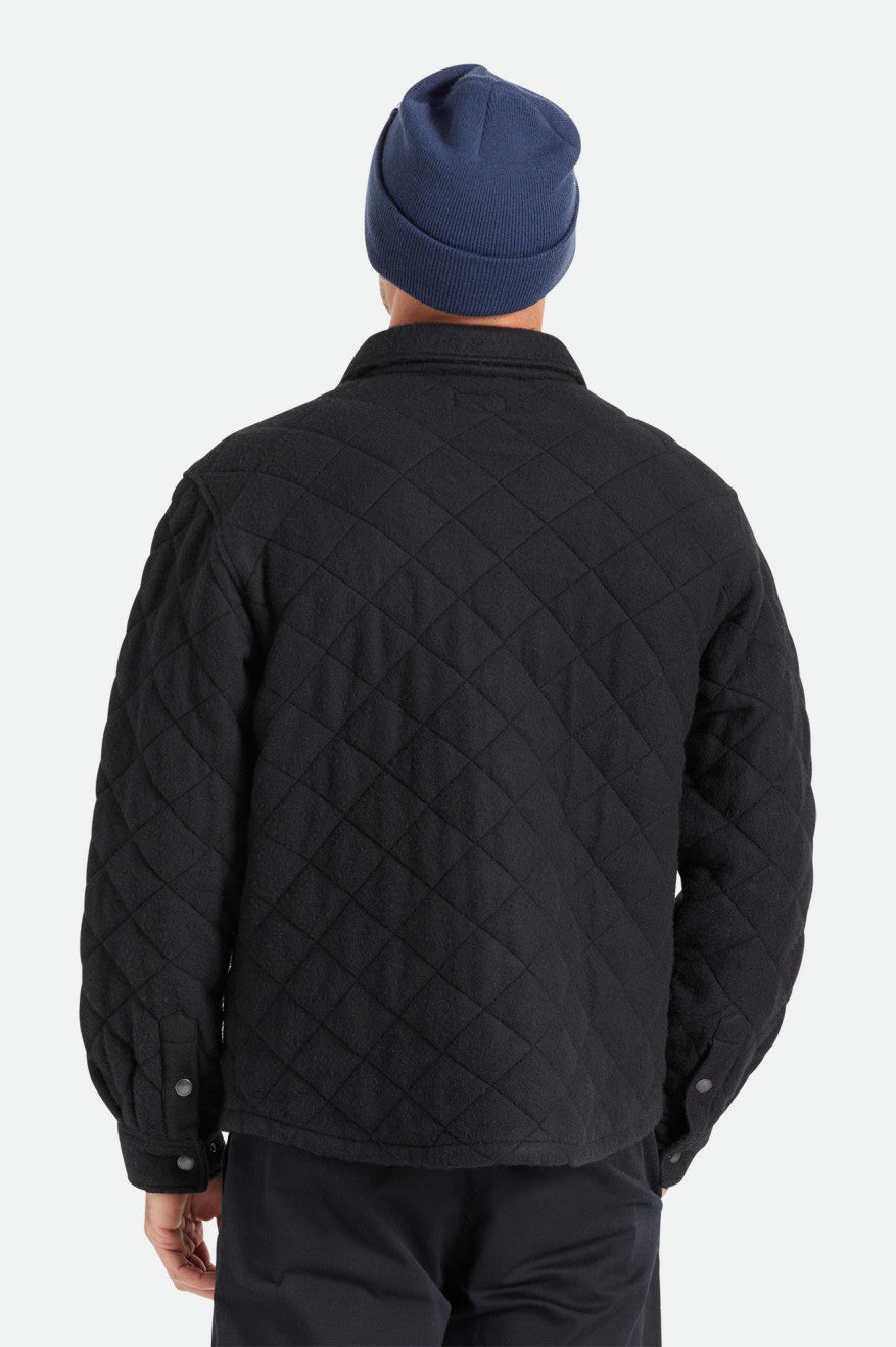 Chaquetas Brixton Cass Acolchado Fleece Hombre Negros | ESACYJ306