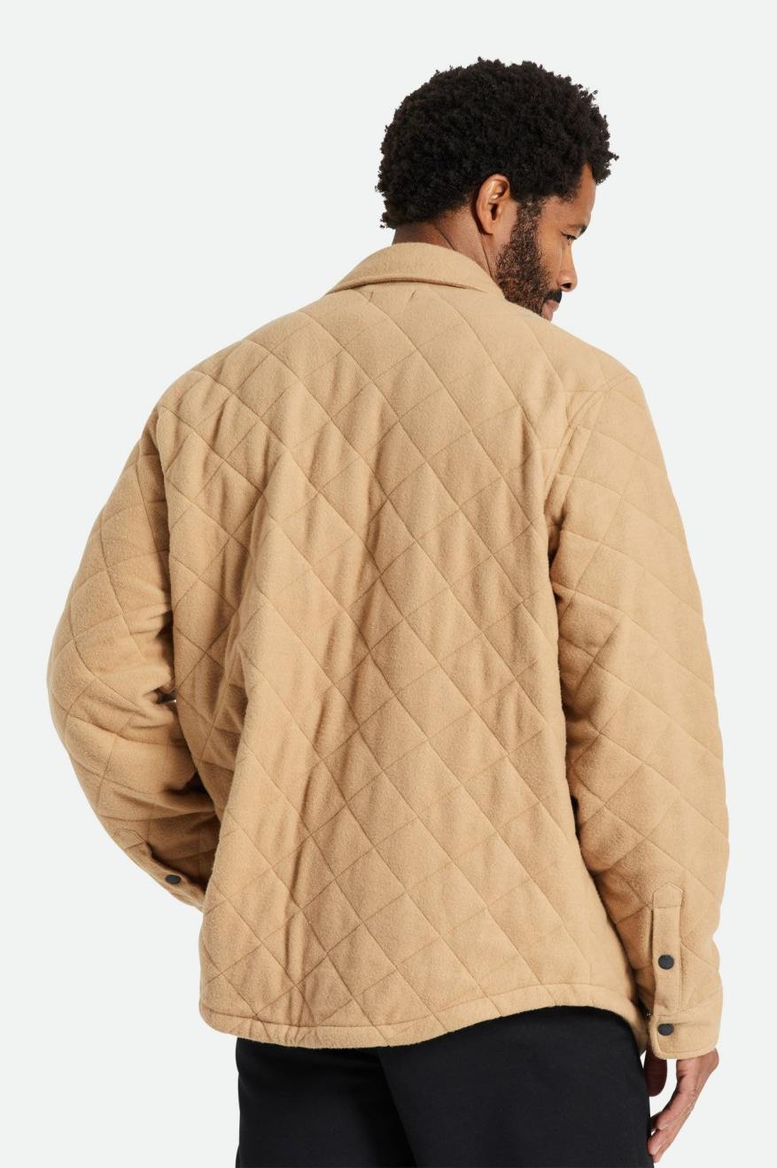 Chaquetas Brixton Cass Acolchado Fleece Hombre Beige | GNPCMK574