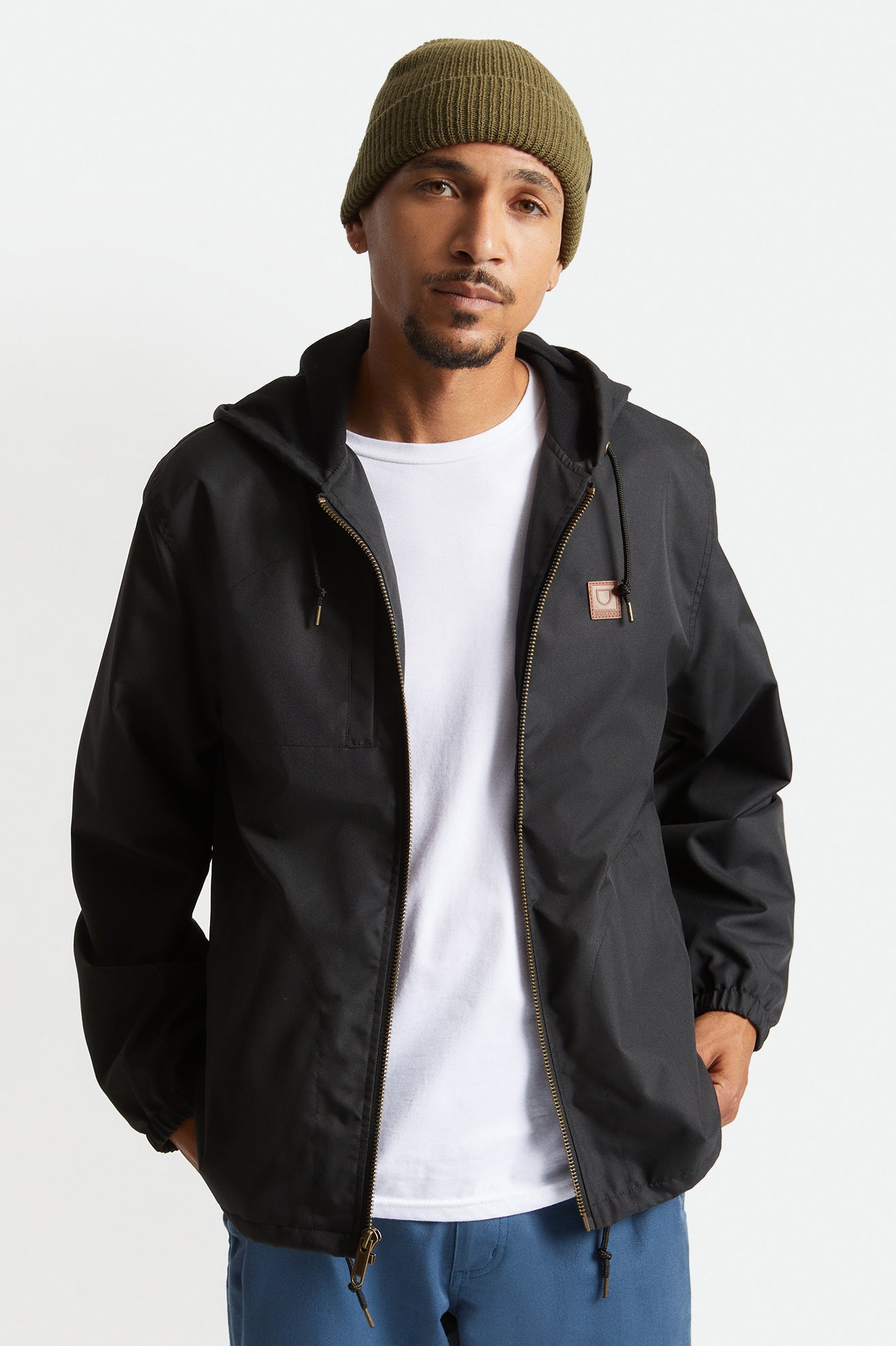 Chaquetas Brixton Claxton Beta Zip Hombre Negros | VQNRTJ564