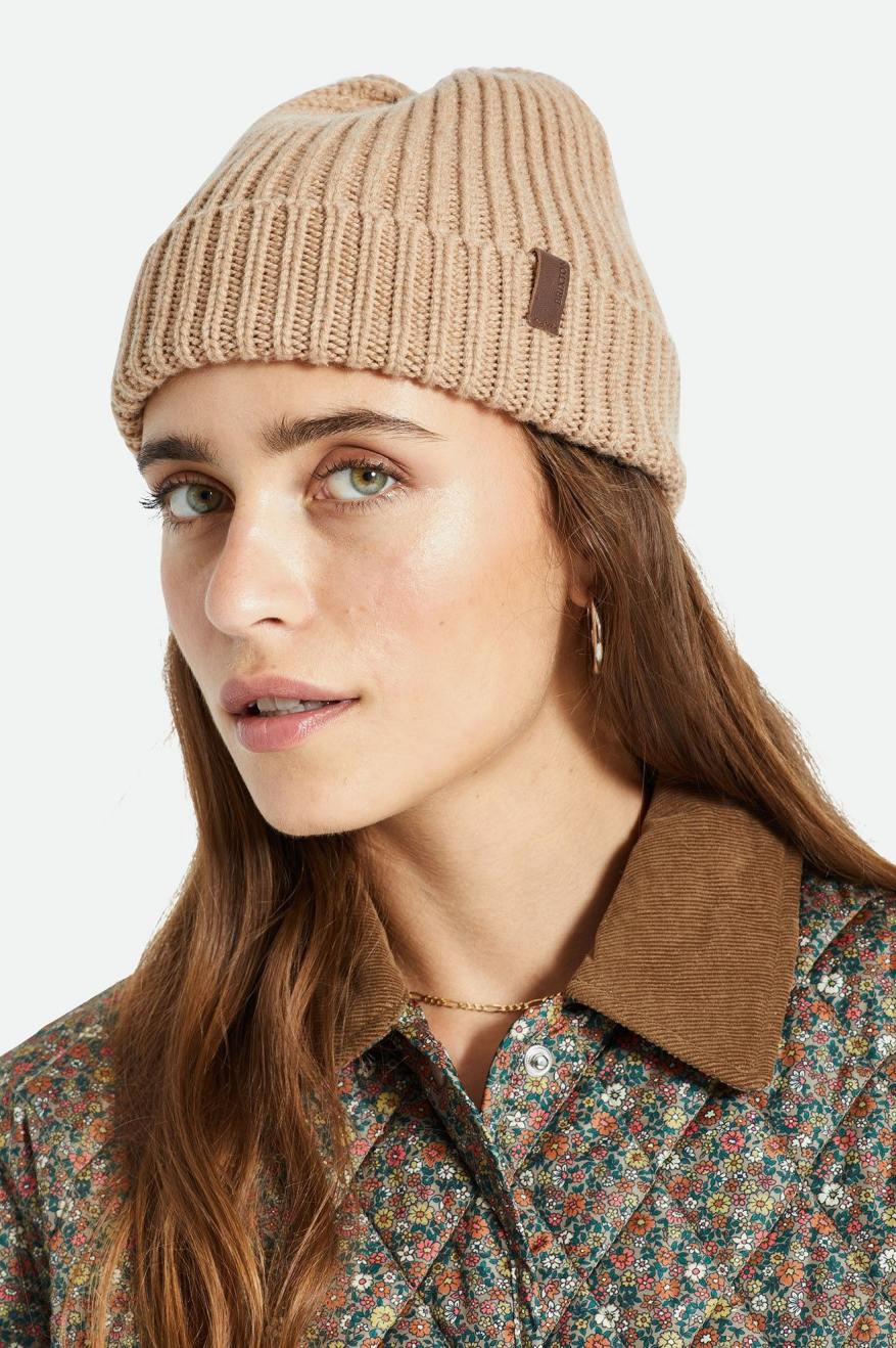 Gorros Brixton Heist Reserve Cashmere Mujer Beige | OPLCUZ631