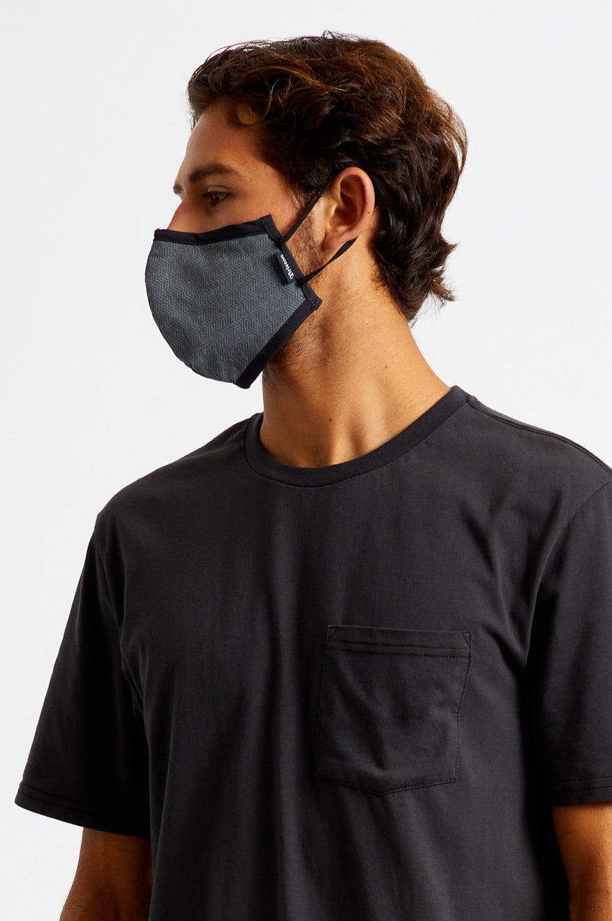 Mascarilla Brixton Antimicrobial 4-Way Stretch Unisex Negros | EJKQCF840