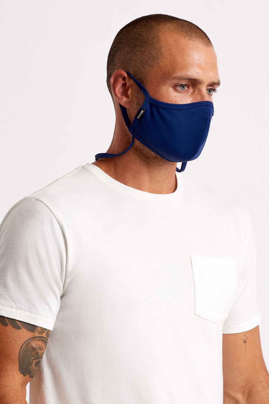 Mascarilla Brixton Everything Unisex Azul Marino Marrom | CLGOAY916