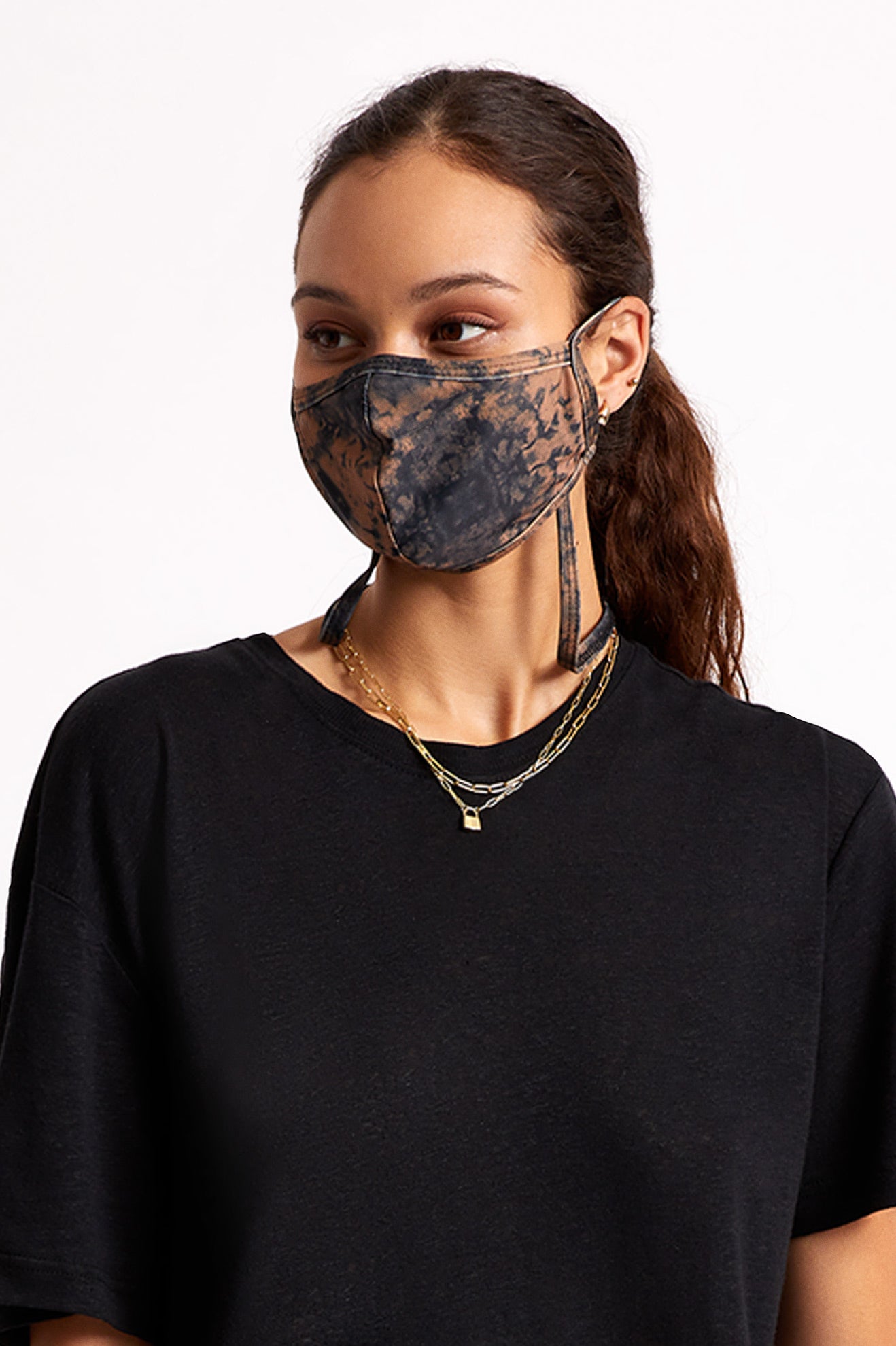 Mascarilla Brixton Everything Unisex Negros Naranjas Azules | MSQADR951