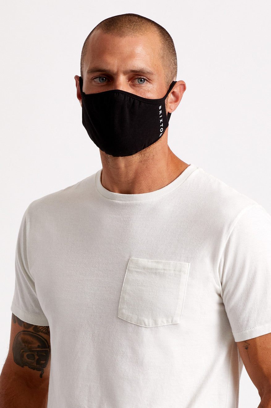 Mascarilla Brixton Tee Unisex Negros | AKWREV376