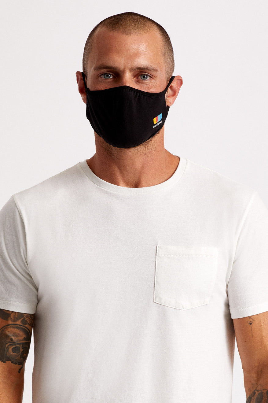 Mascarilla Brixton Tee Unisex Negros | UOIRQM963