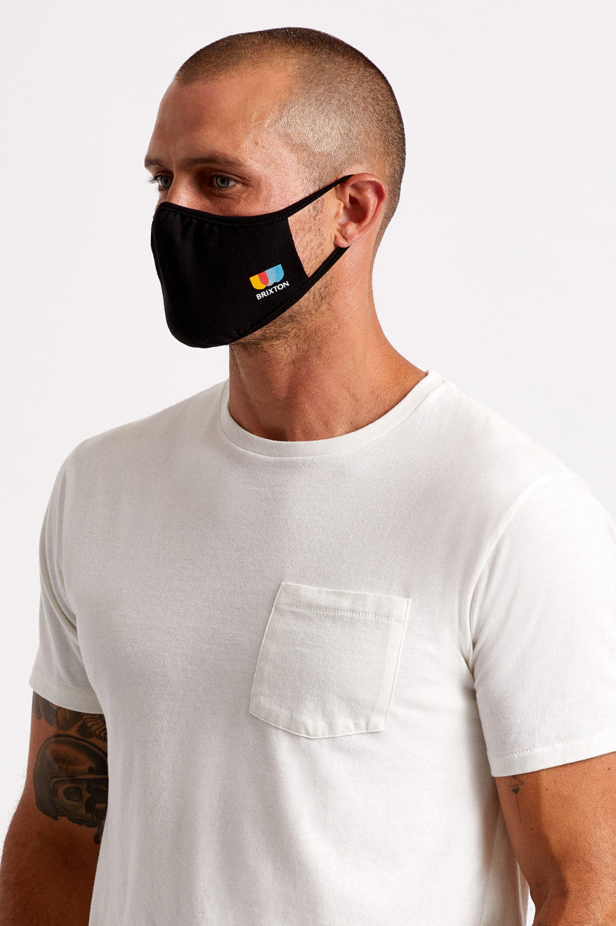 Mascarilla Brixton Tee Unisex Negros | UOIRQM963