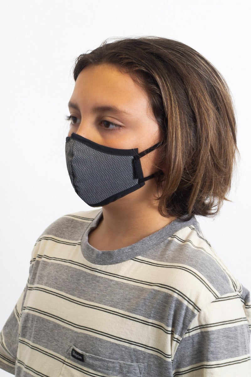 Mascarilla Brixton Youth Antimicrobial Unisex Negros | DAXSTL316