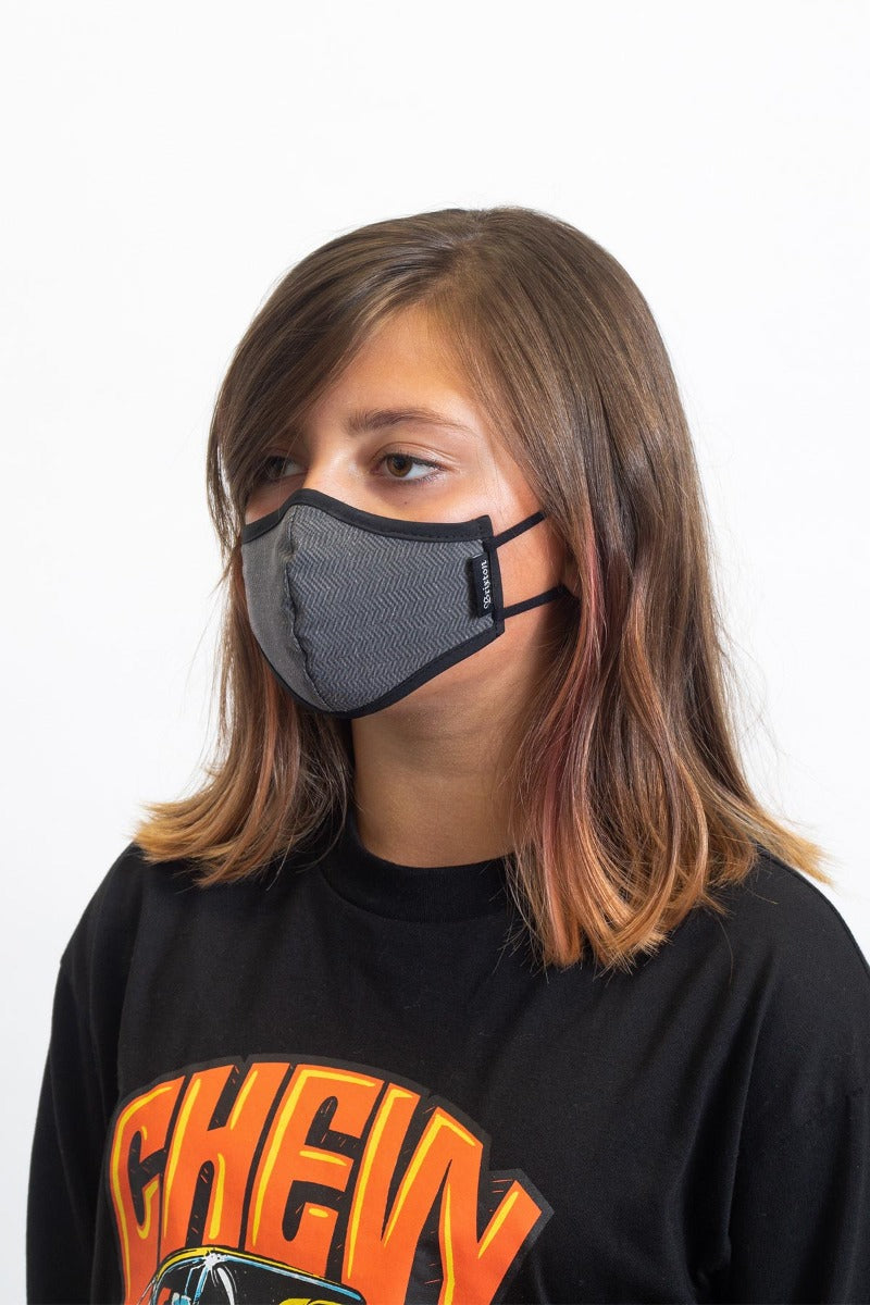 Mascarilla Brixton Youth Antimicrobial Unisex Negros | DAXSTL316