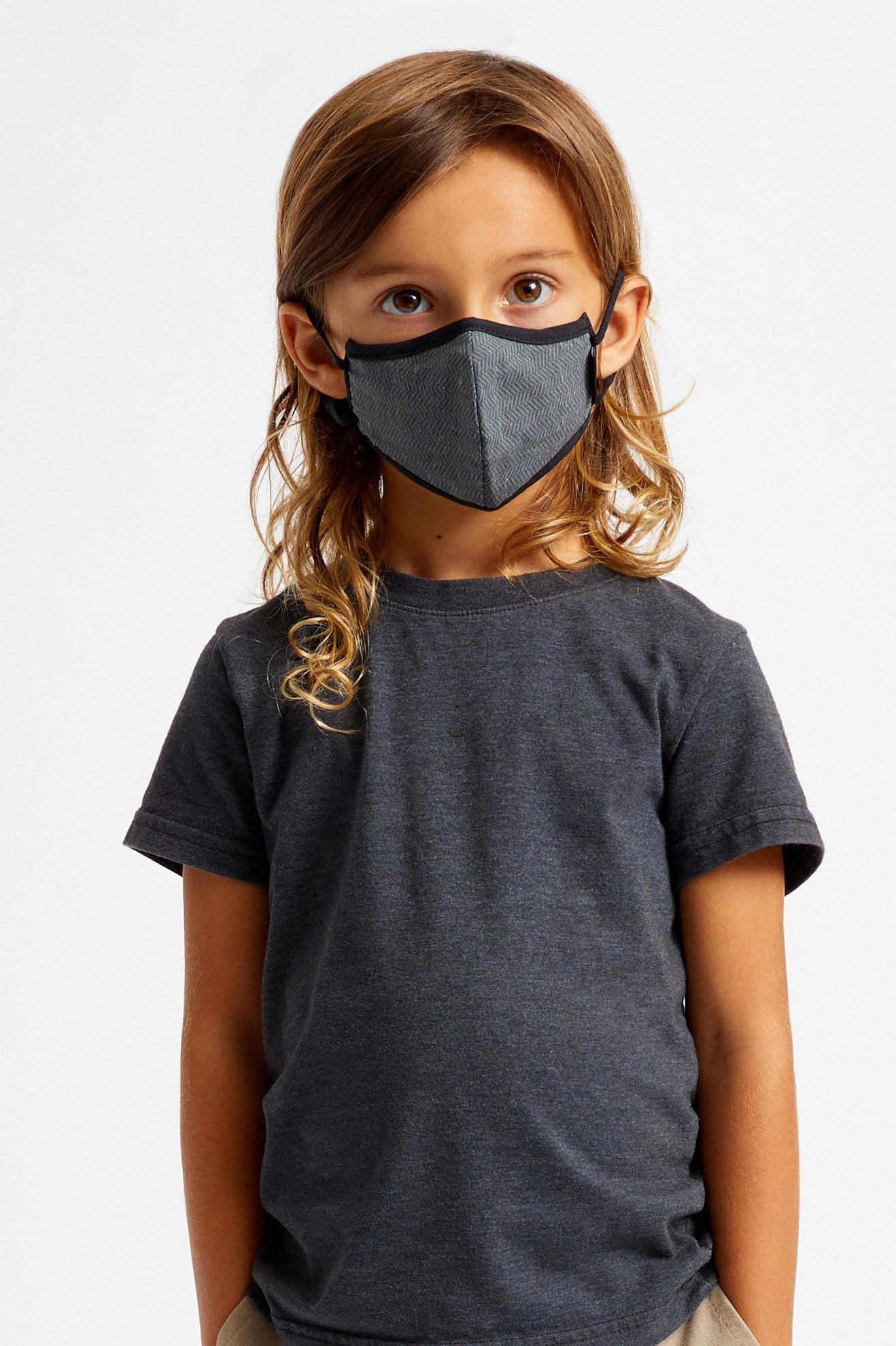 Mascarilla Brixton Youth Antimicrobial Unisex Negros | DAXSTL316