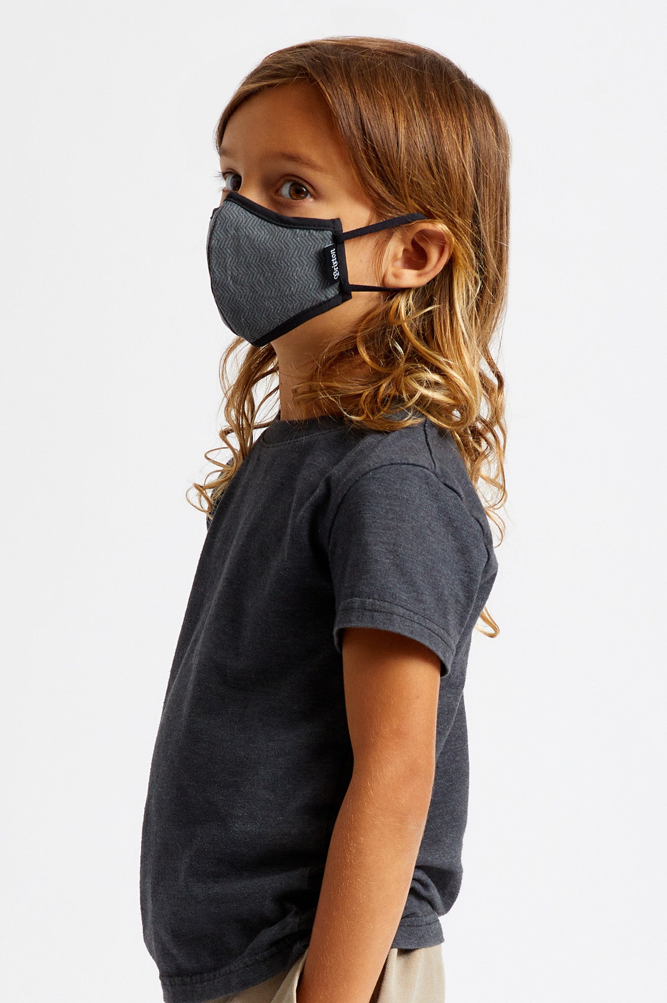 Mascarilla Brixton Youth Antimicrobial Unisex Negros | DAXSTL316