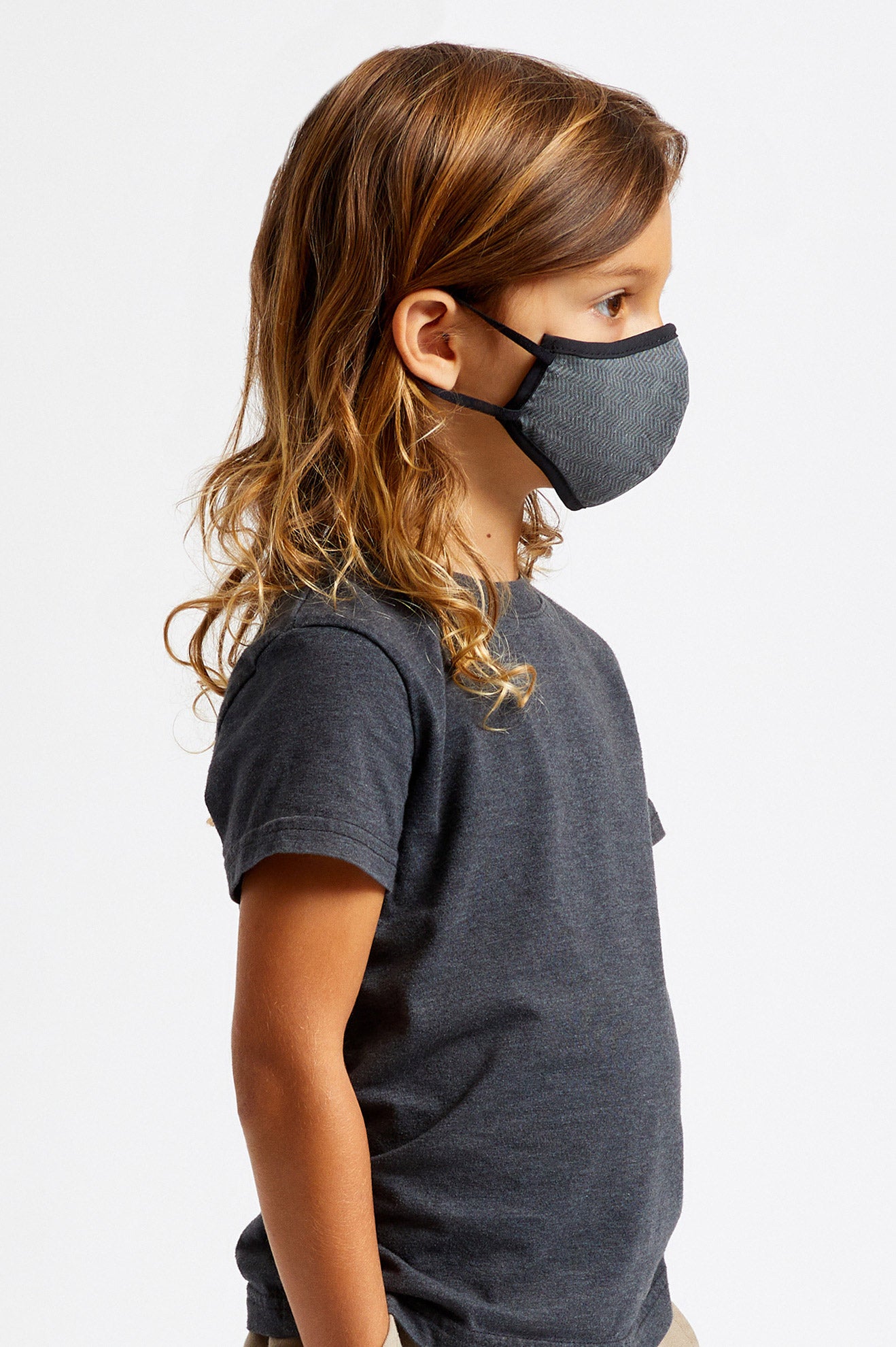 Mascarilla Brixton Youth Antimicrobial Unisex Negros | DAXSTL316