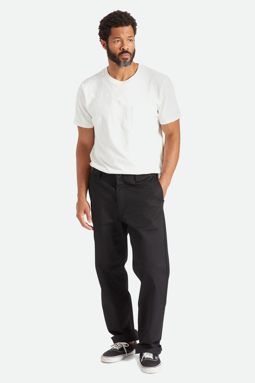 Pantalones Brixton Choice Chino Relaxed Hombre Negros | YVLBDN396