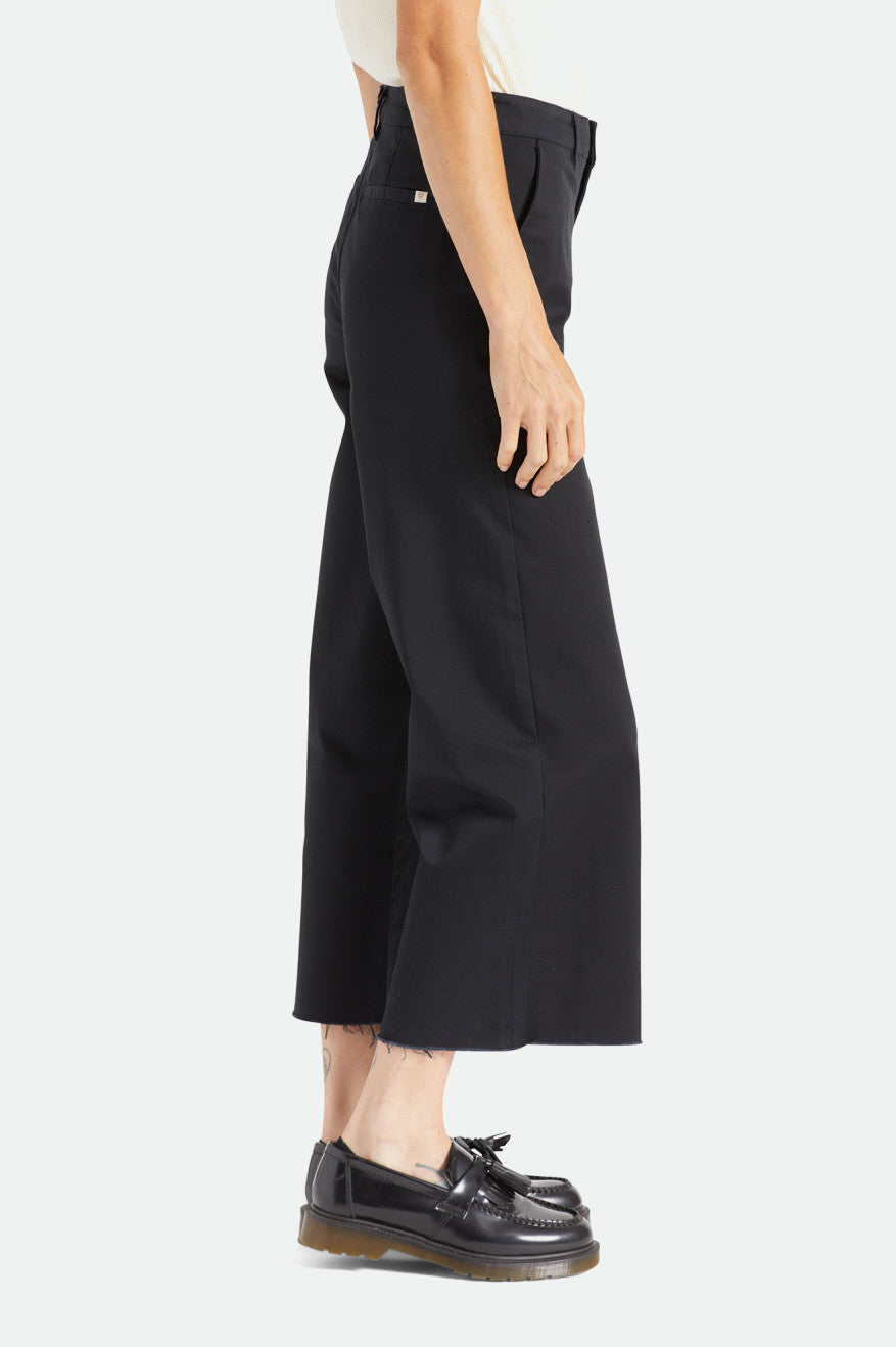 Pantalones Brixton Victory Anchos Leg Mujer Negros | TPKUZS830