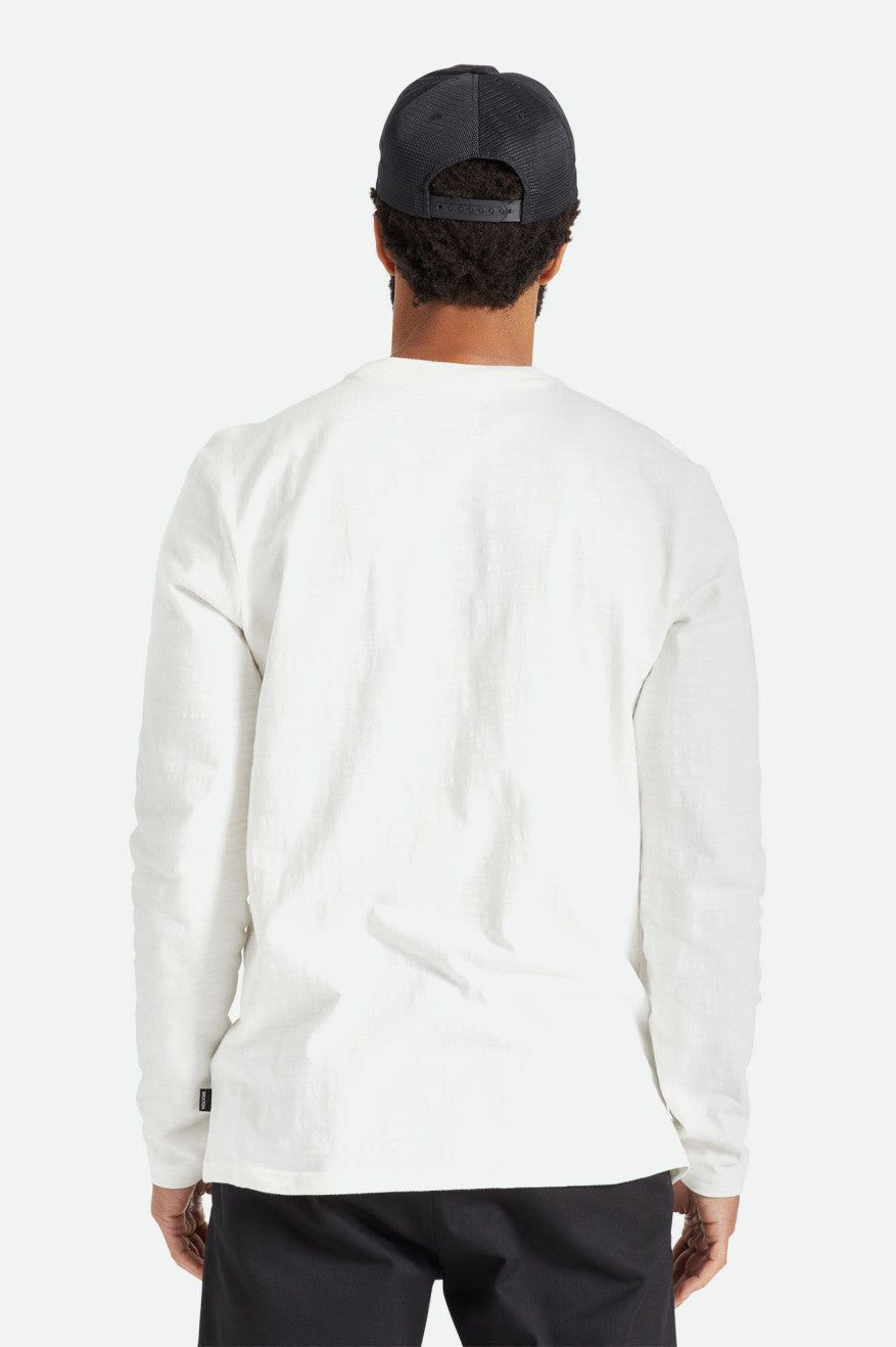 Prendas De Punto Brixton Basic Slub L/S Pocket Hombre Blancos | QAWFHN175