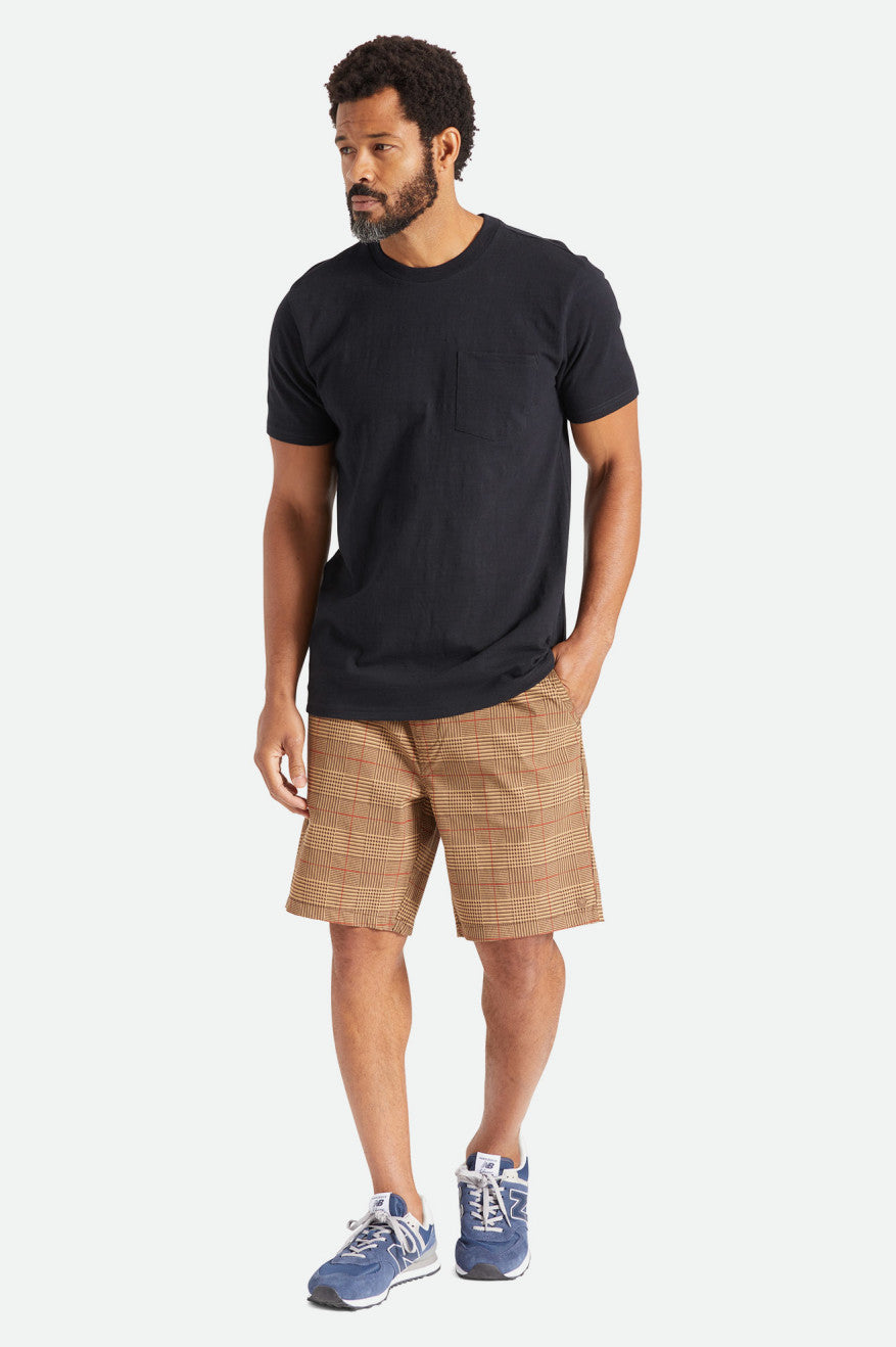 Prendas De Punto Brixton Basic Slub S/S Pocket Hombre Negros | HALRNY293