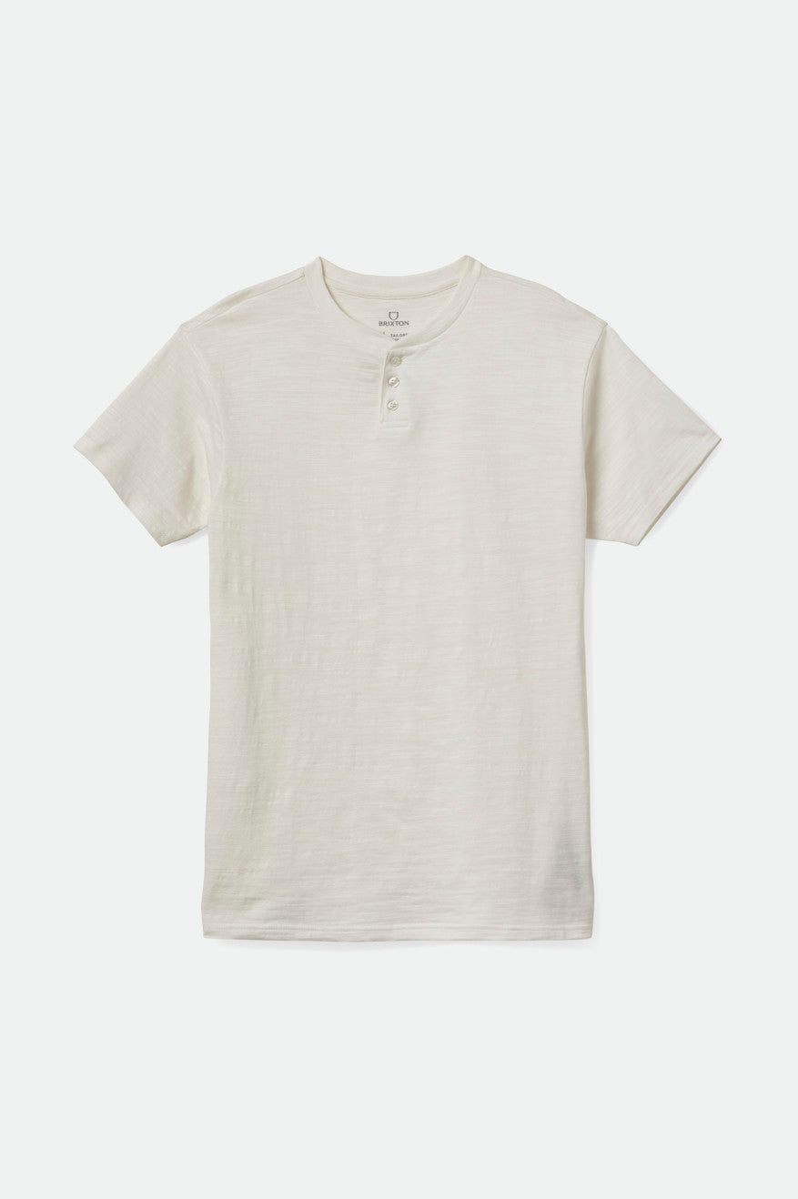 Prendas De Punto Brixton Basic Slub S/S Henley Hombre Blancos | YZIBUV786