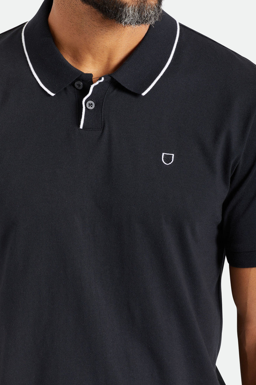 Prendas De Punto Brixton Proper S/S Polo Hombre Negros | ILMRDP571