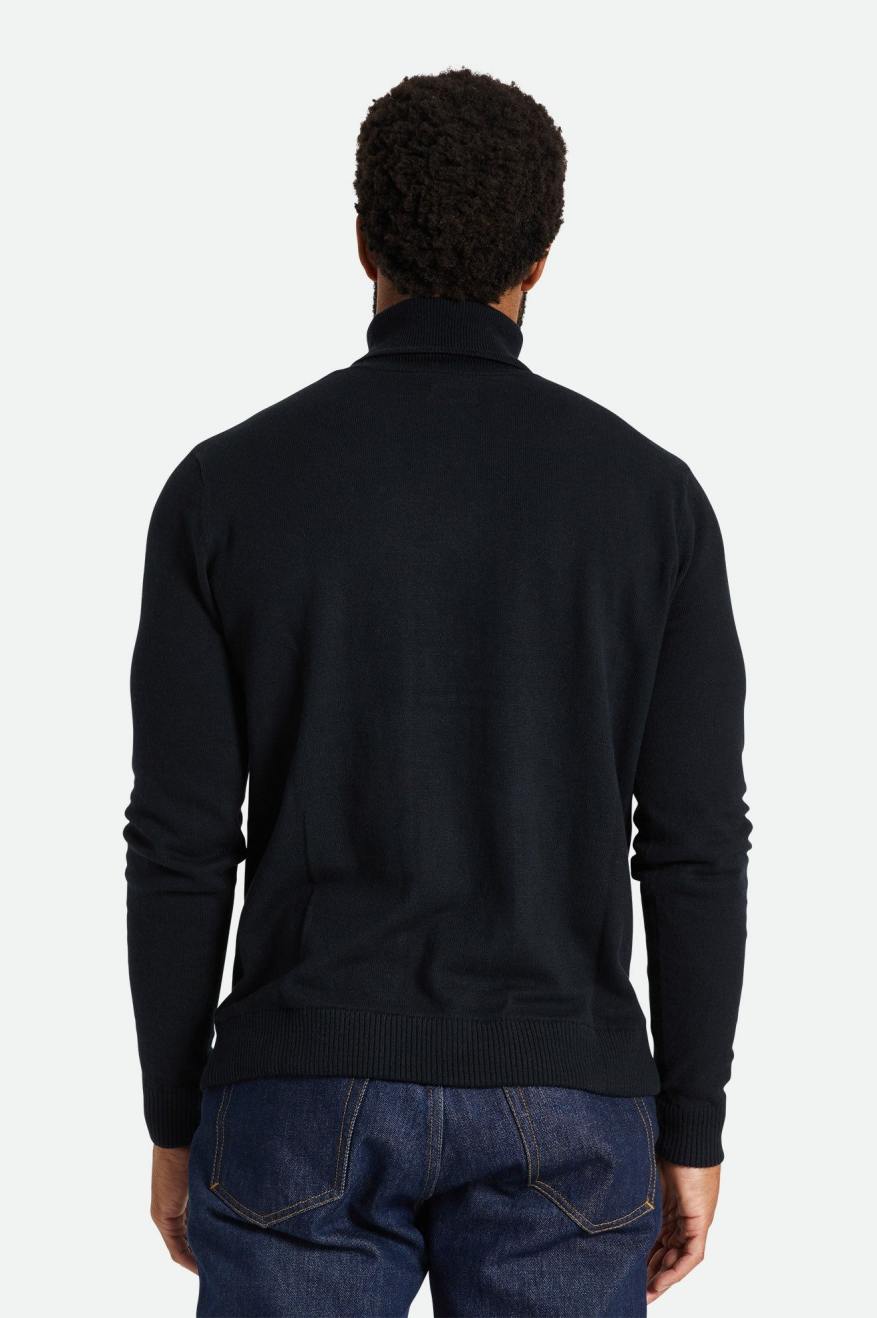 Prendas De Punto Brixton Reserve Cashmere L/S Turtleneck Hombre Negros | GQXCVK709