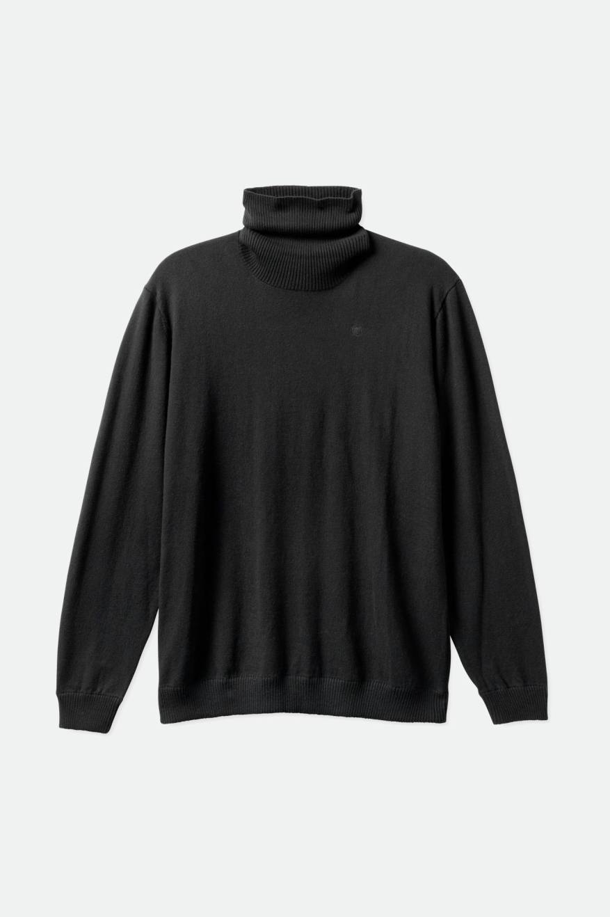 Prendas De Punto Brixton Reserve Cashmere L/S Turtleneck Hombre Negros | GQXCVK709