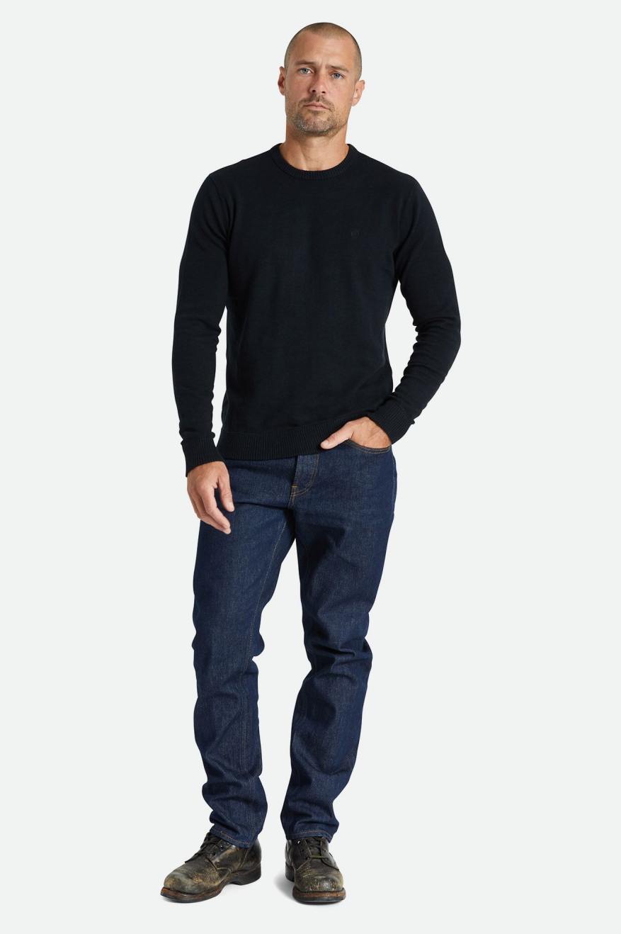 Prendas De Punto Brixton Reserve Cashmere Sueter Hombre Negros | REGJZI120