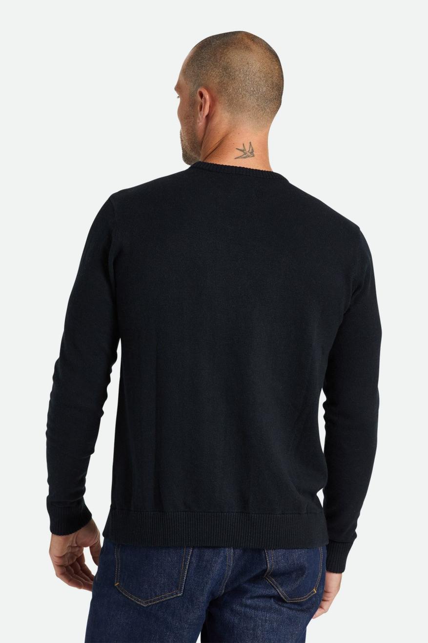 Prendas De Punto Brixton Reserve Cashmere Sueter Hombre Negros | REGJZI120