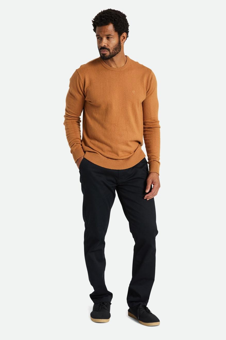 Prendas De Punto Brixton Reserve Cashmere Sueter Hombre Marrom | TFJKUE379