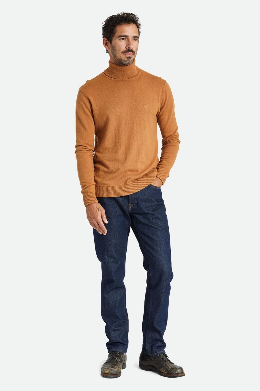 Prendas De Punto Brixton Reserve Cashmere L/S Turtleneck Hombre Marrom | ZDJILO573