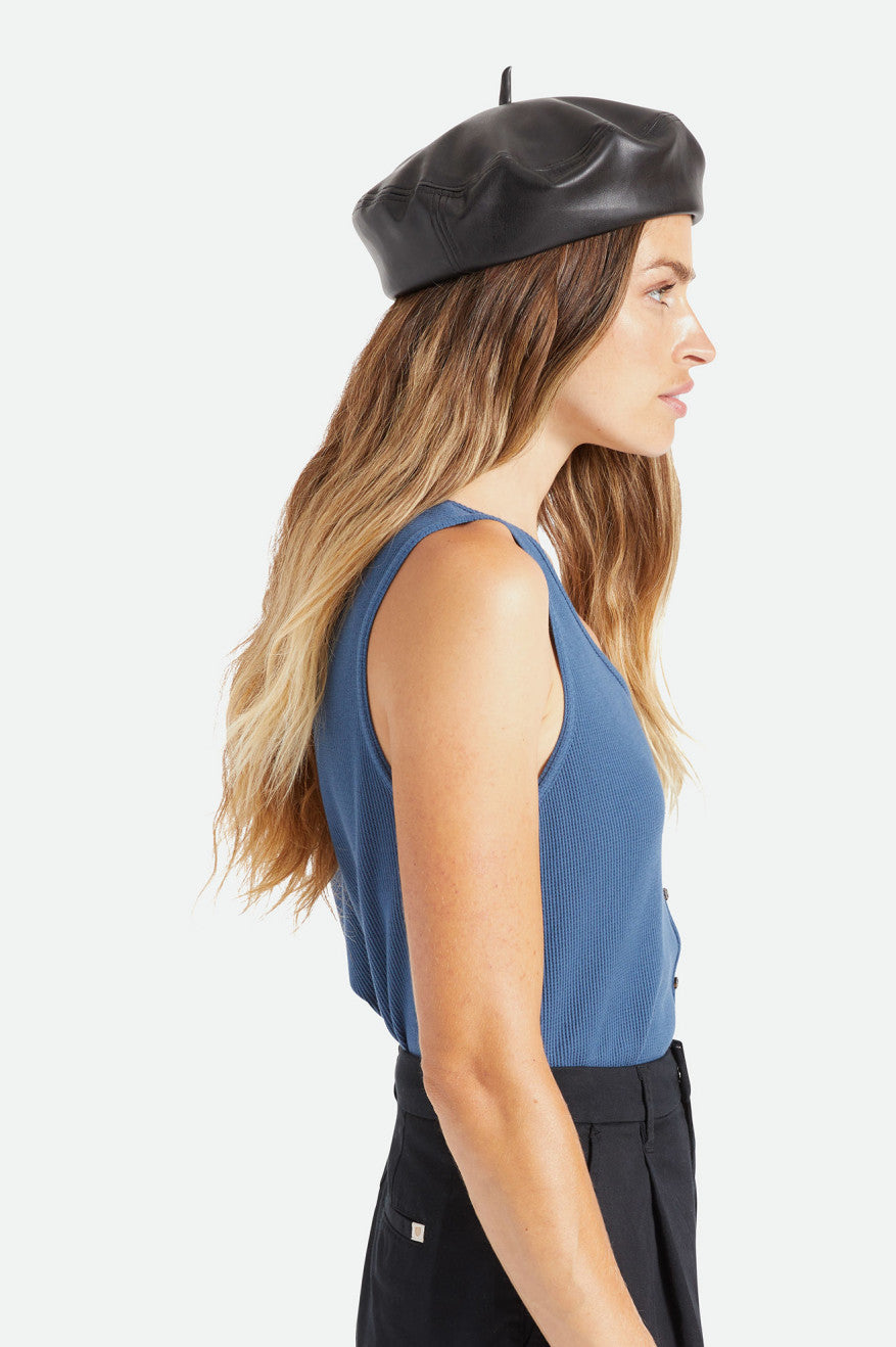 Sombreros Brixton Audrey II Beret Mujer Negros | VTKGXL873