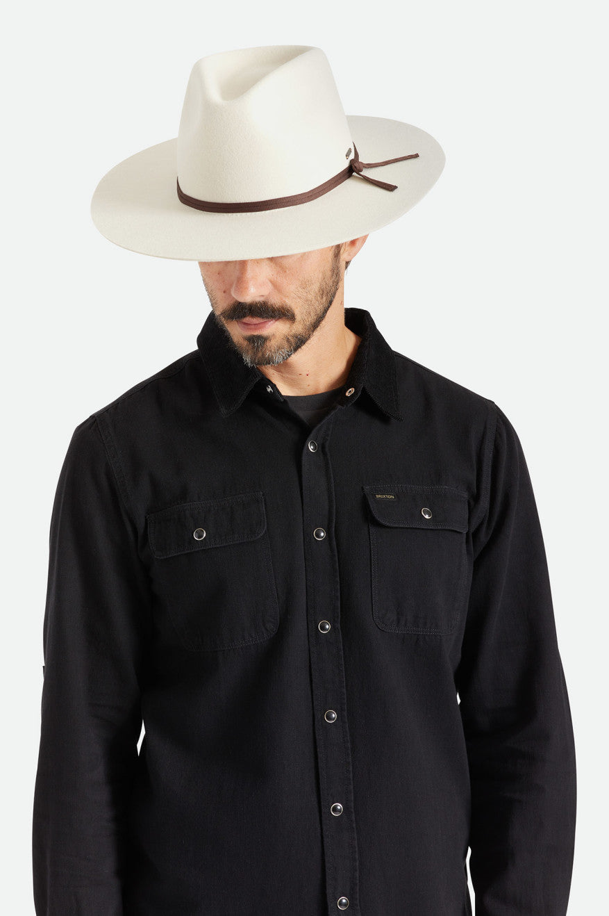 Sombreros Brixton Cohen Cowboy Hombre Blancos | OHWCGR758