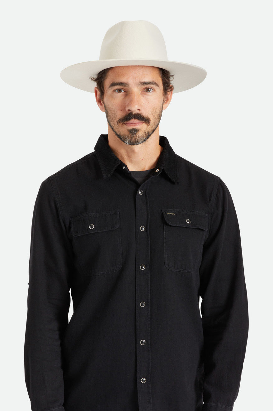 Sombreros Brixton Cohen Cowboy Hombre Blancos | OHWCGR758