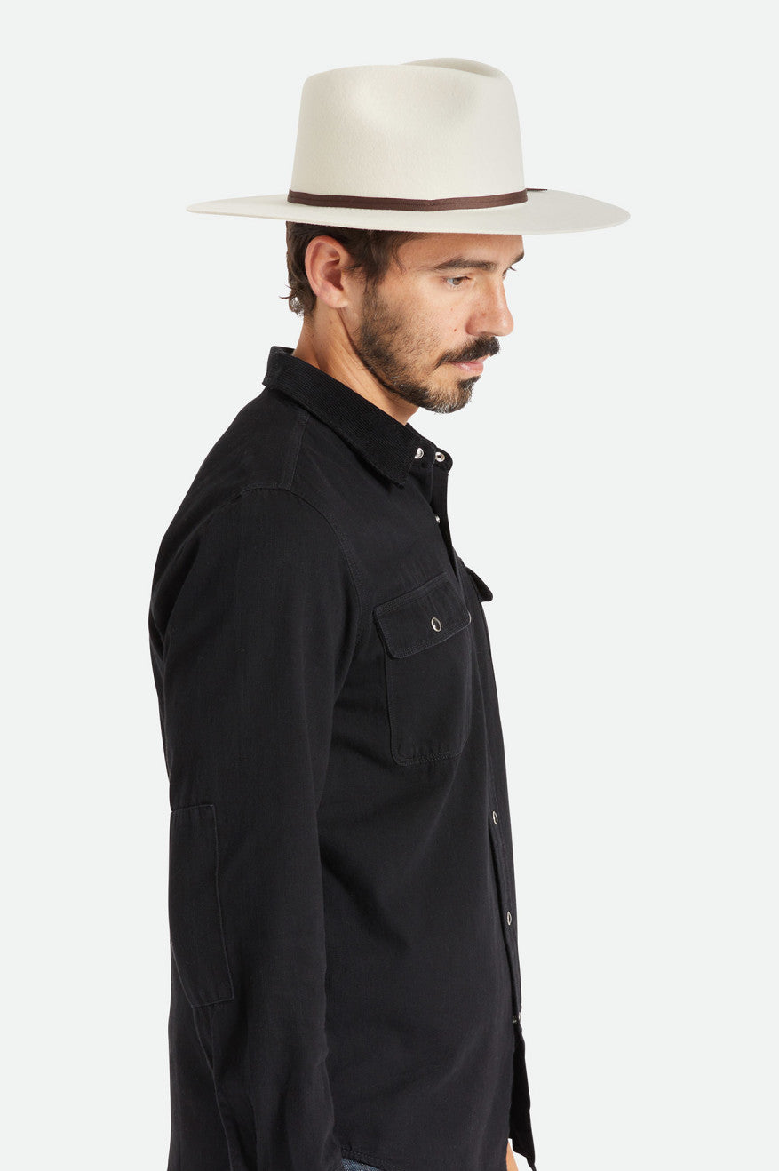 Sombreros Brixton Cohen Cowboy Hombre Blancos | OHWCGR758