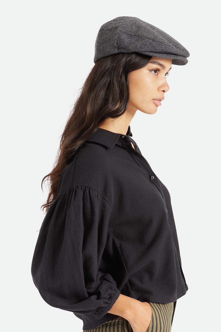 Sombreros Brixton Hooligan Snap Mujer Grises Negros | JTKIGD397