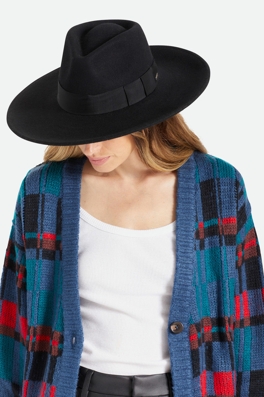 Sombreros Brixton Joanna Felt Hat Mujer Negros | ZGXDNT219