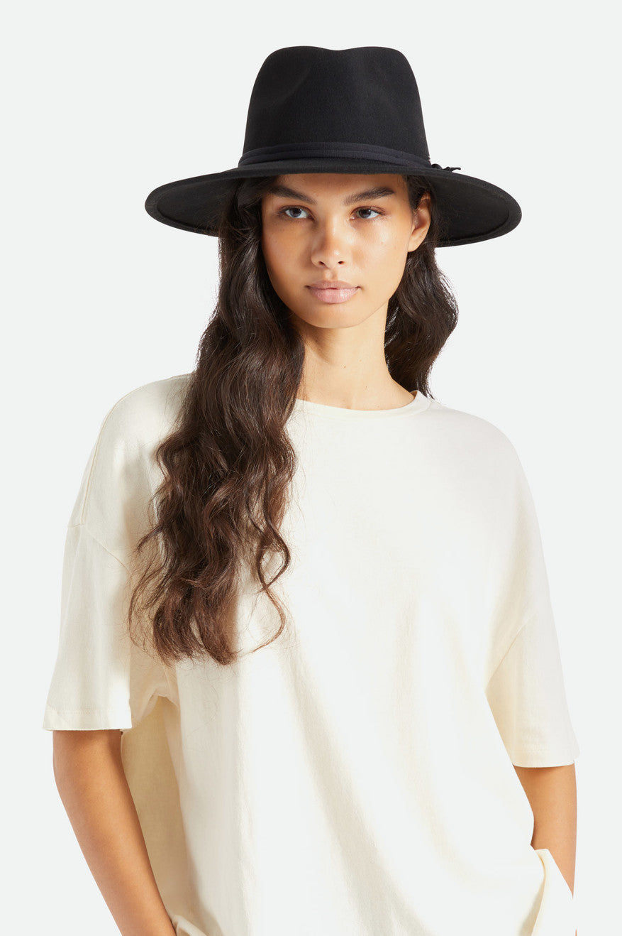 Sombreros Brixton Joanna Felt Packable Hat Mujer Negros | ZOPAWF938