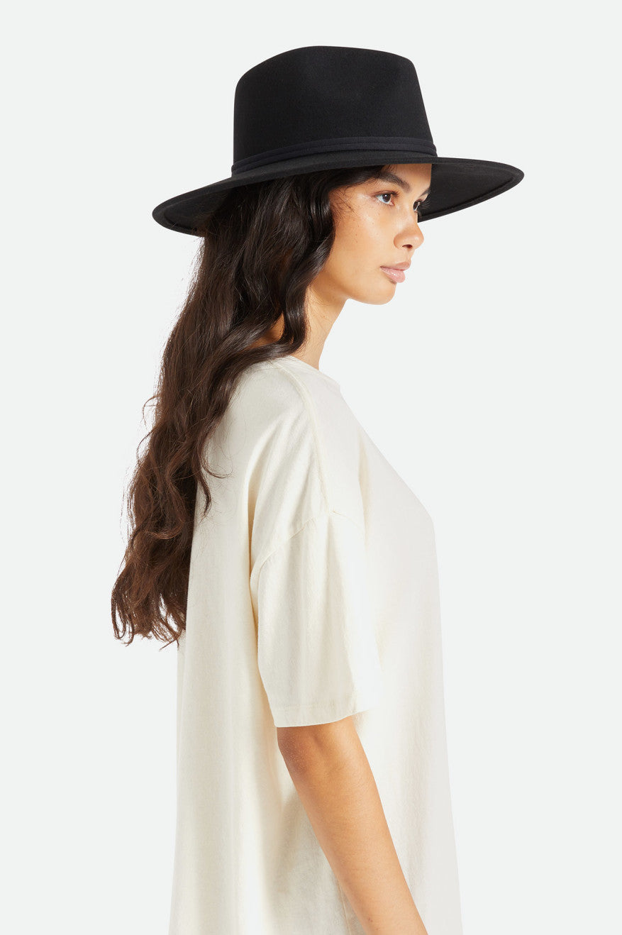 Sombreros Brixton Joanna Felt Packable Hat Mujer Negros | ZOPAWF938