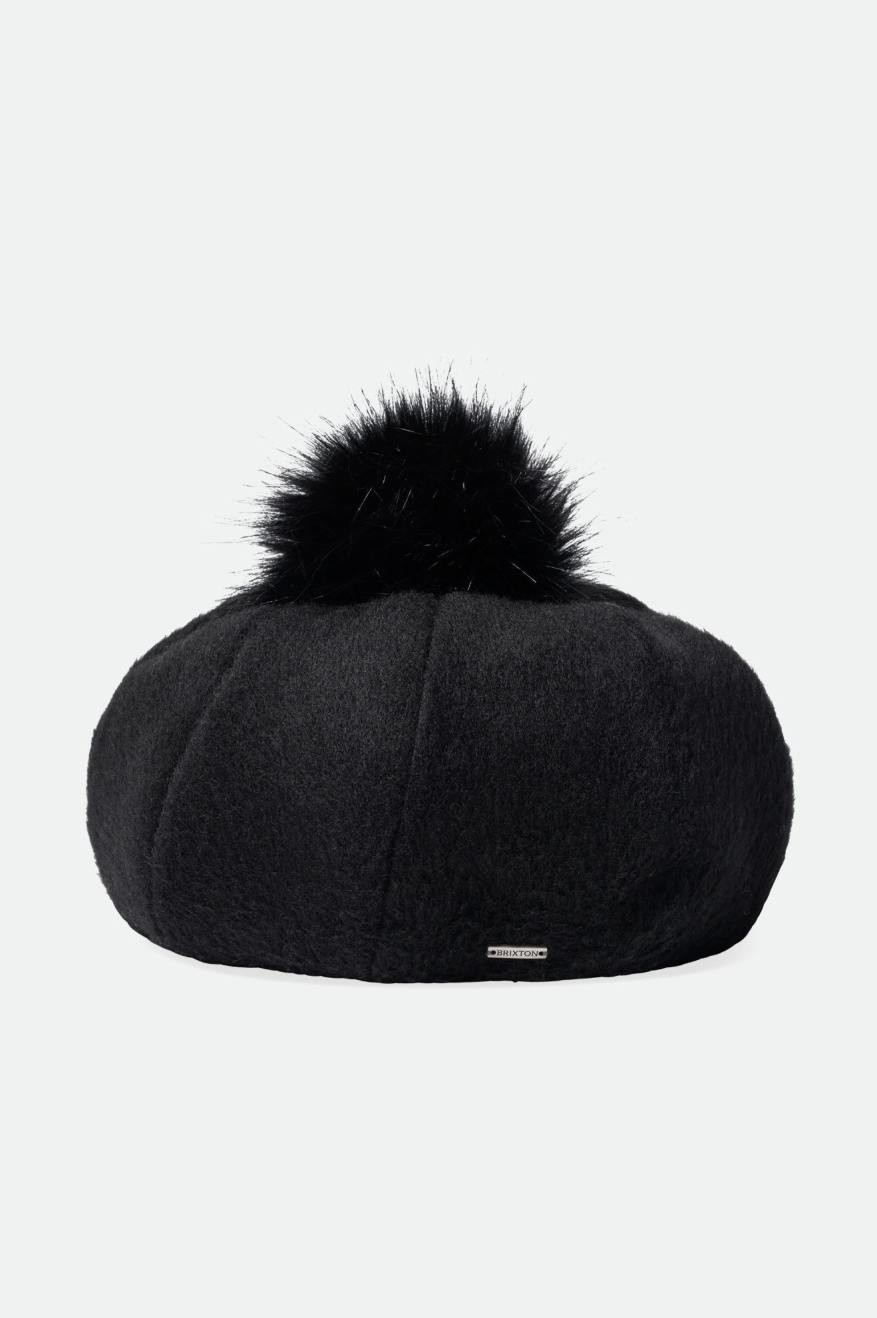 Sombreros Brixton Natalie Oversized Pom Beret Mujer Negros | GRVZUD906