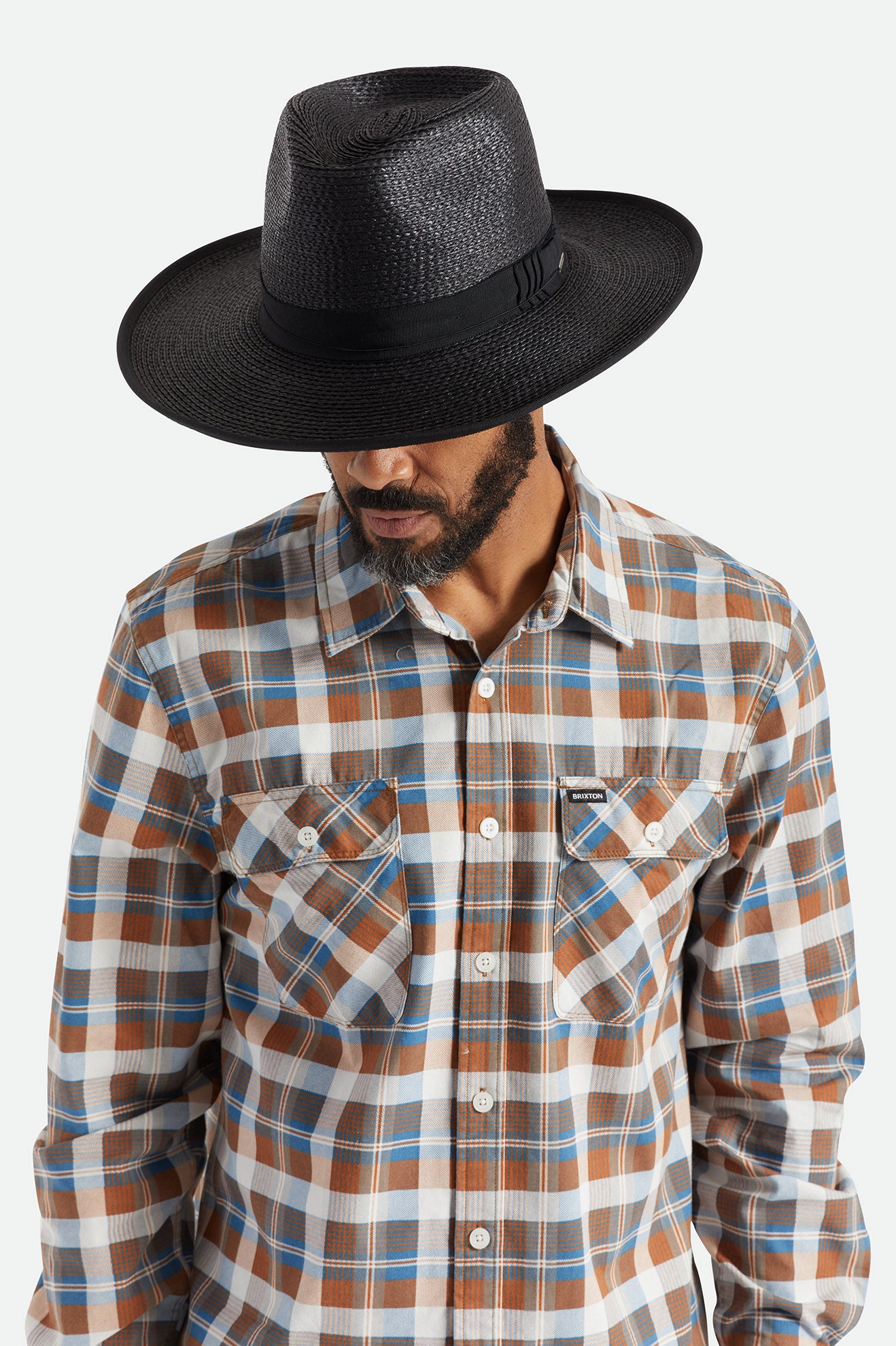 Sombreros Brixton Reno Straw Hat Mujer Negros | KHBRQZ015