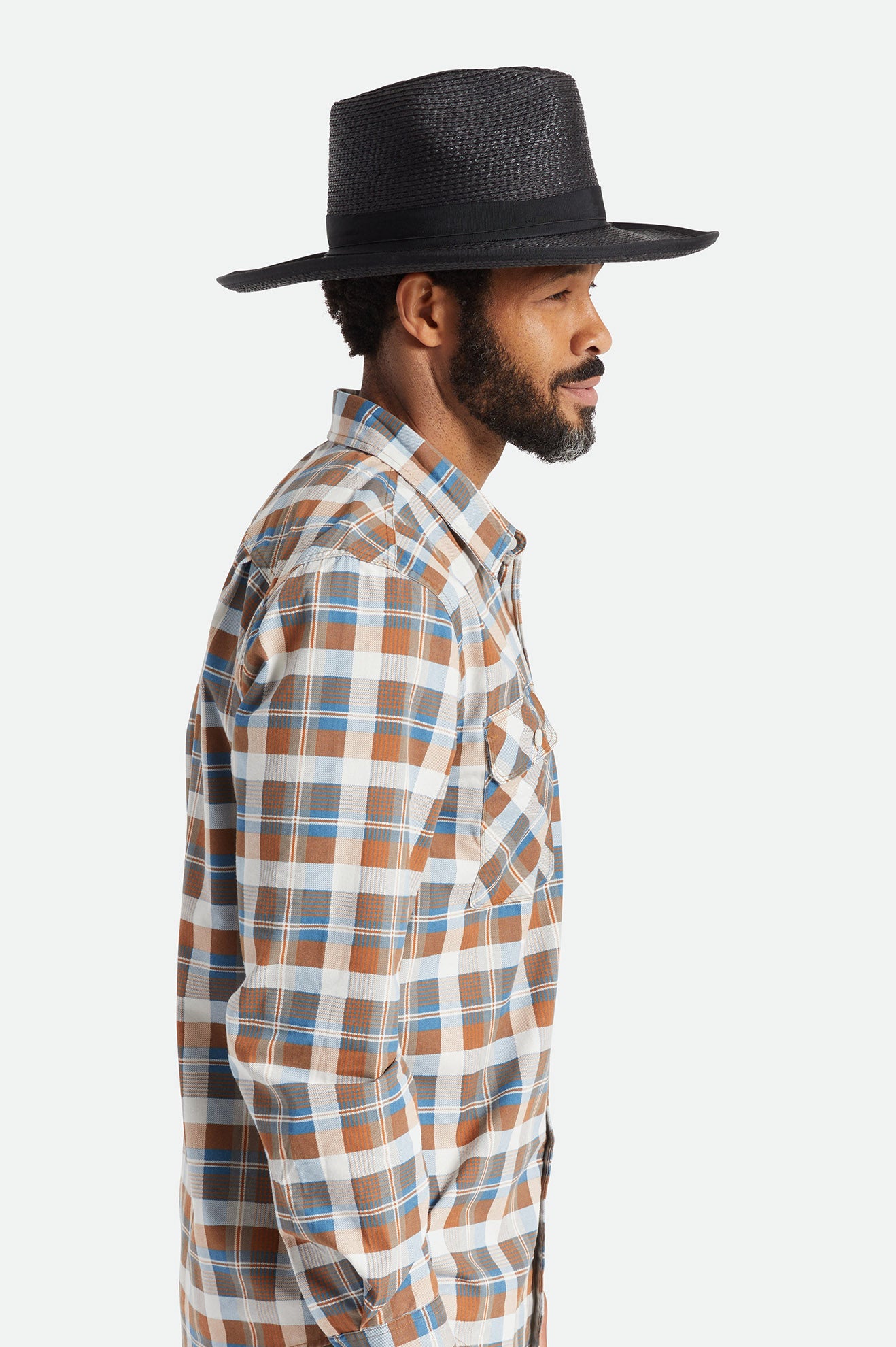 Sombreros Brixton Reno Straw Hombre Negros | FRMALE739