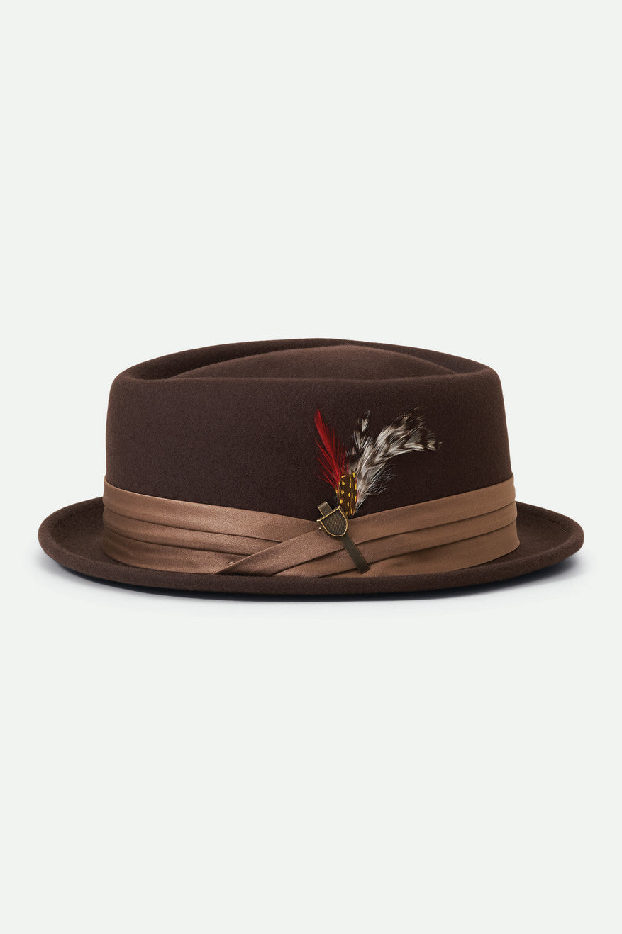 Sombreros Brixton Stout Pork Pie Hombre Marrom | NQOSRZ861