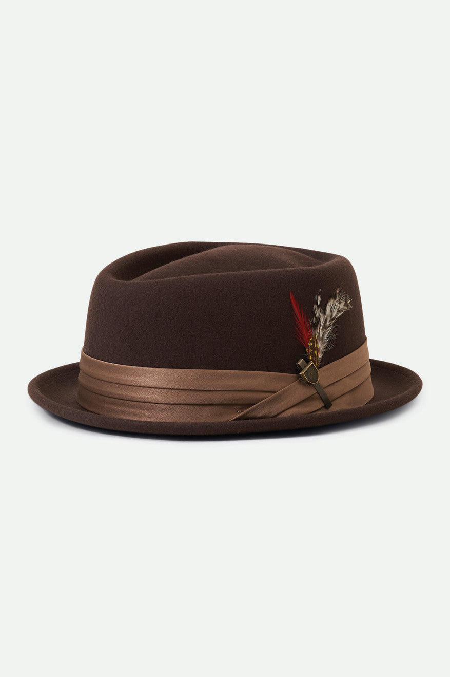 Sombreros Brixton Stout Pork Pie Hombre Marrom | NQOSRZ861