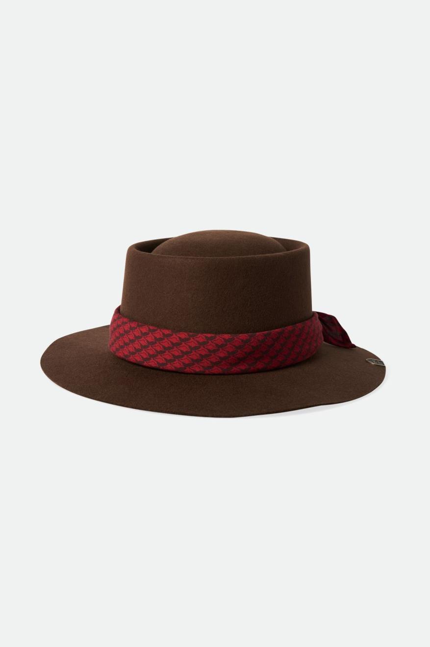 Sombreros De Fieltro Brixton Fender Jaguar Contour Fedora Mujer Marrom | DMRSCV283