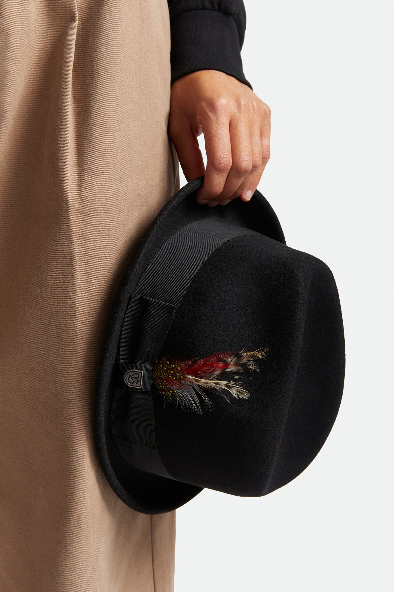 Sombreros De Fieltro Brixton Gain Fedora Mujer Negros | JBTKPC581