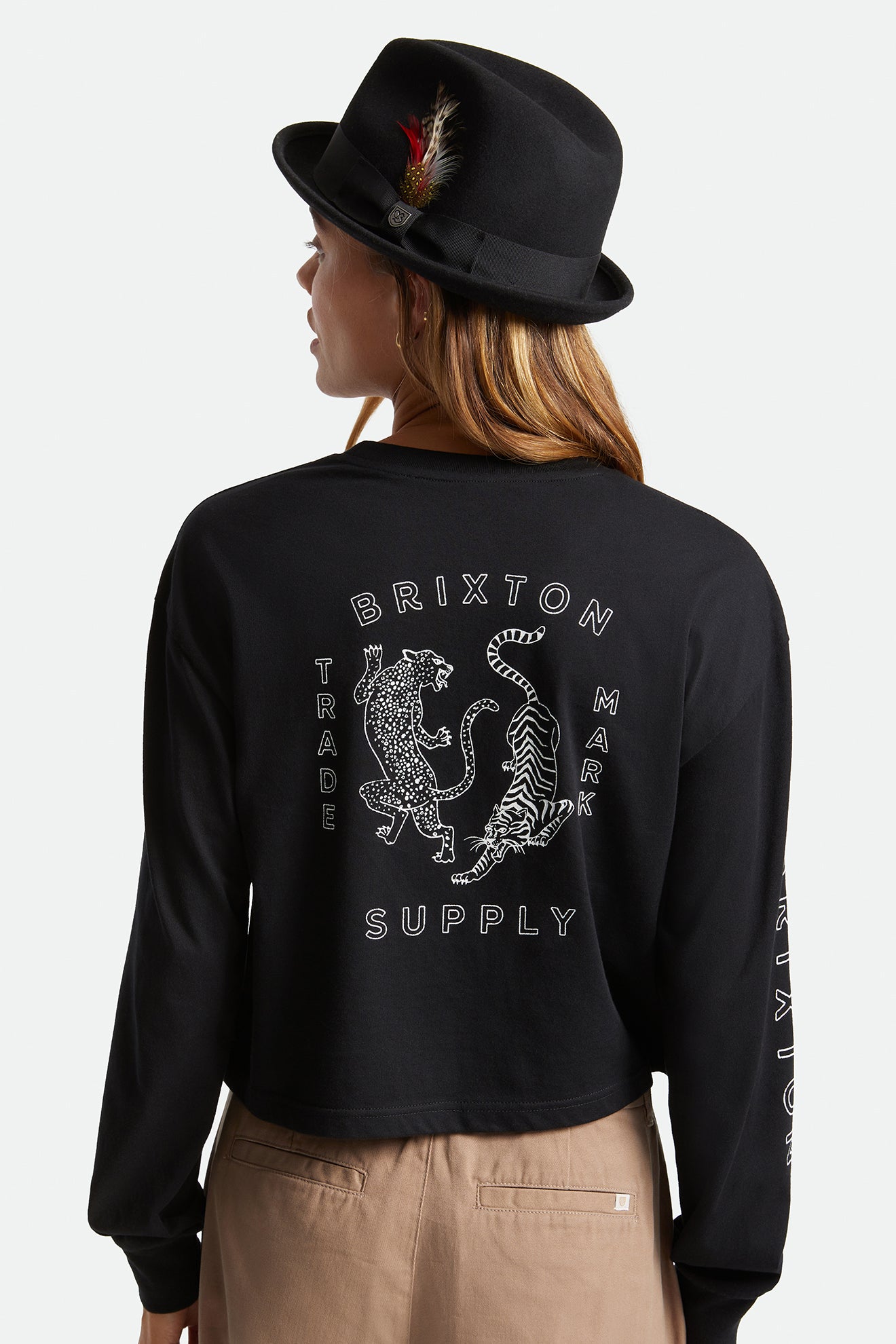 Sombreros De Fieltro Brixton Gain Fedora Mujer Negros | JBTKPC581