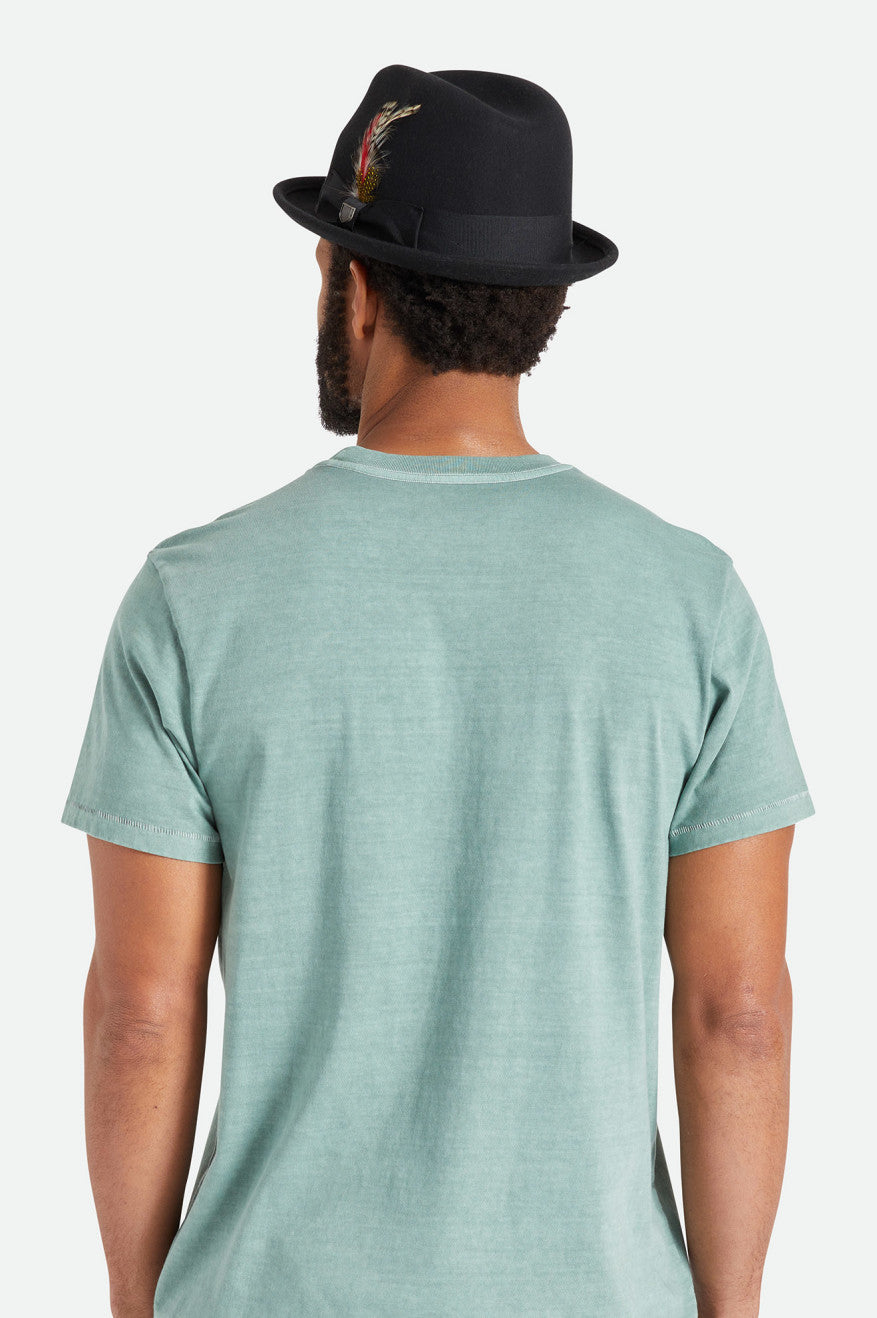 Sombreros De Fieltro Brixton Gain Hombre Negros | NHTVSX365