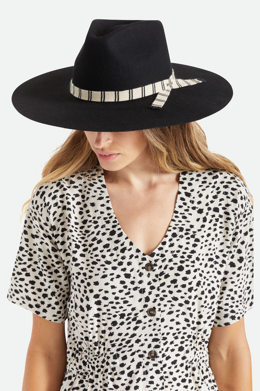 Sombreros De Fieltro Brixton Leigh Felt Fedora Mujer Negros | LZCYXP710